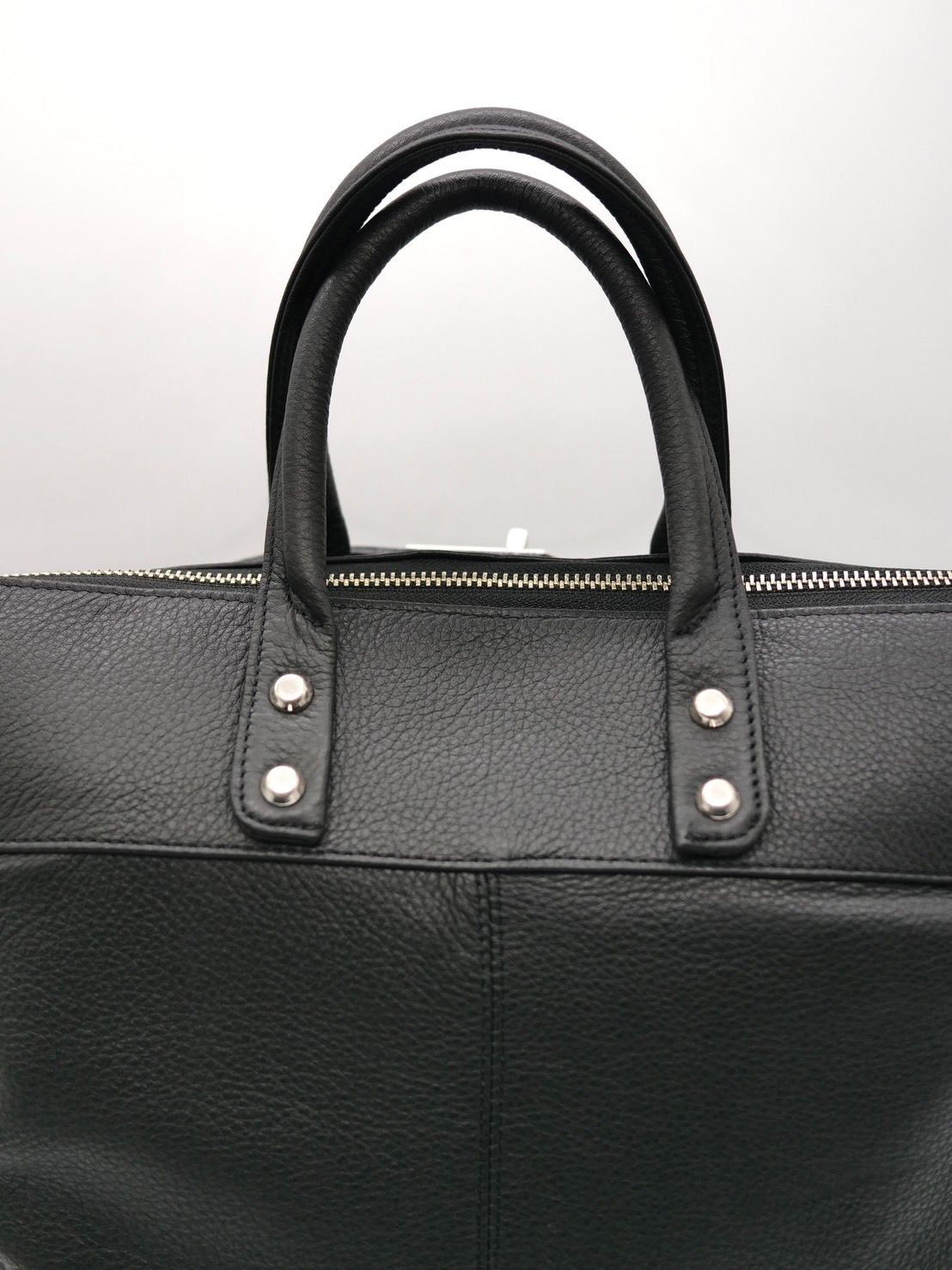 【M.U.L/ エムユーエル】本革（レザー） ブラック / ヘルメットバック / 日本製 / Made in Japan / 2way Bag / ショルダートートBag / メンズ レディース 兼用 UNISEX