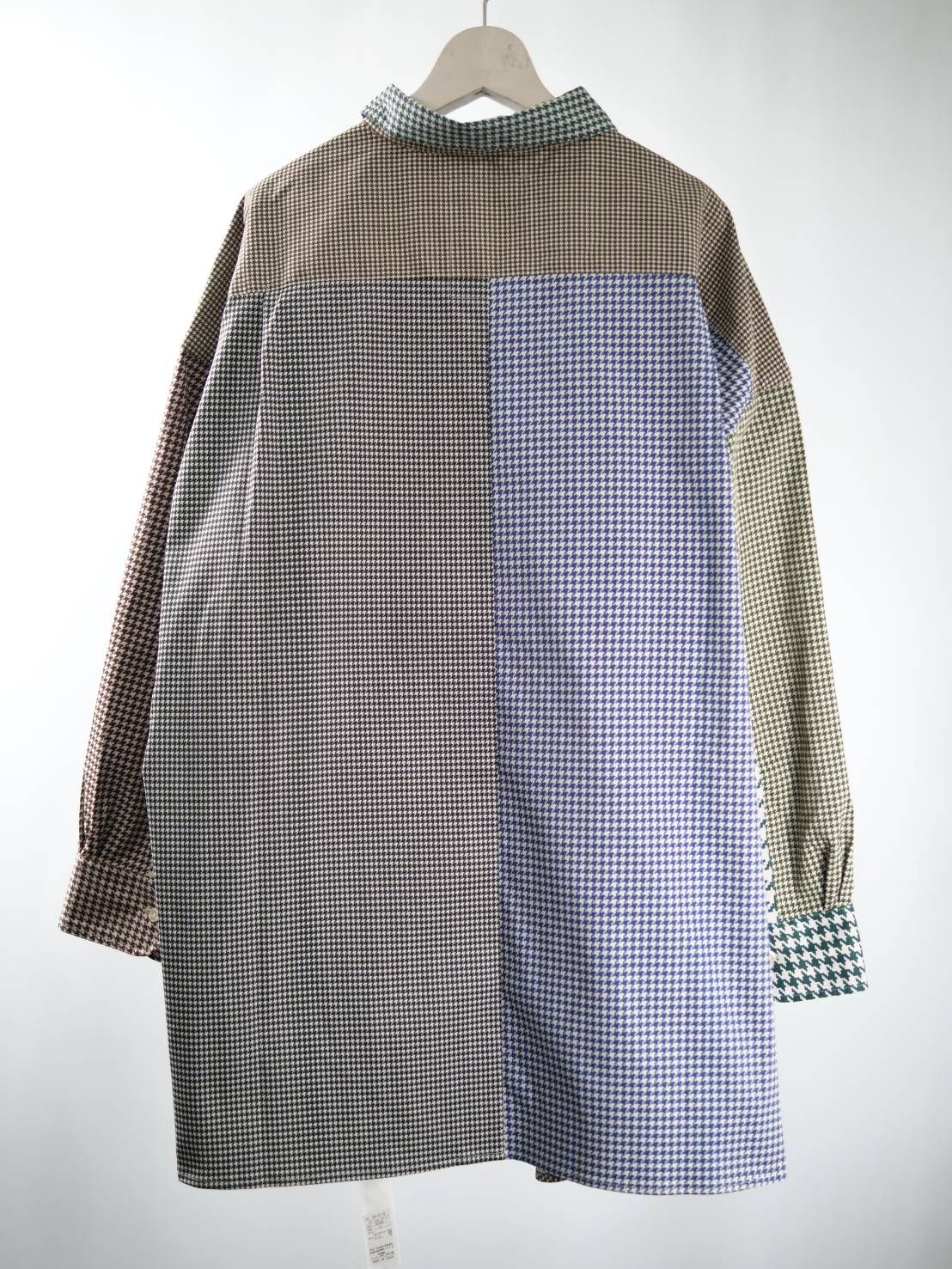 異なるチドリ柄を組み上げたモードシャツ｜40代からの大人に似合う一着｜オーバーサイズ｜ユニセックス