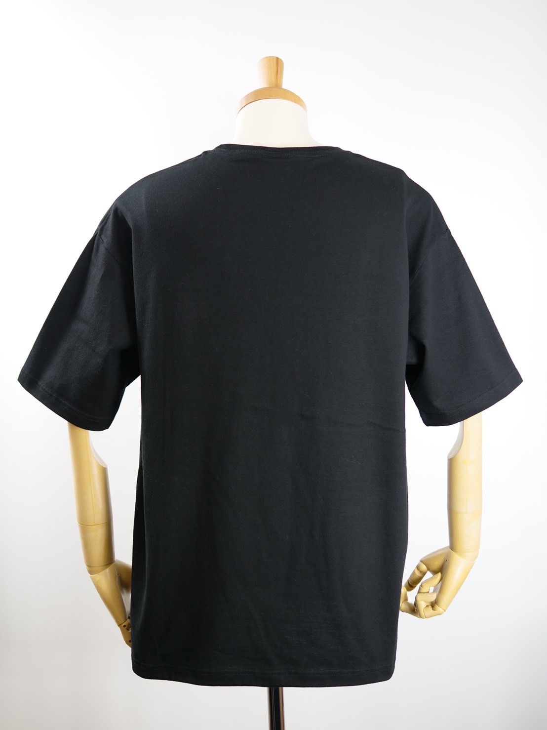 【3D刺繍】LANDER BLUE オリジナル / BLACK / ブラック / ニコちゃん刺繍 / ビックシルエット / 1ポケTシャツ