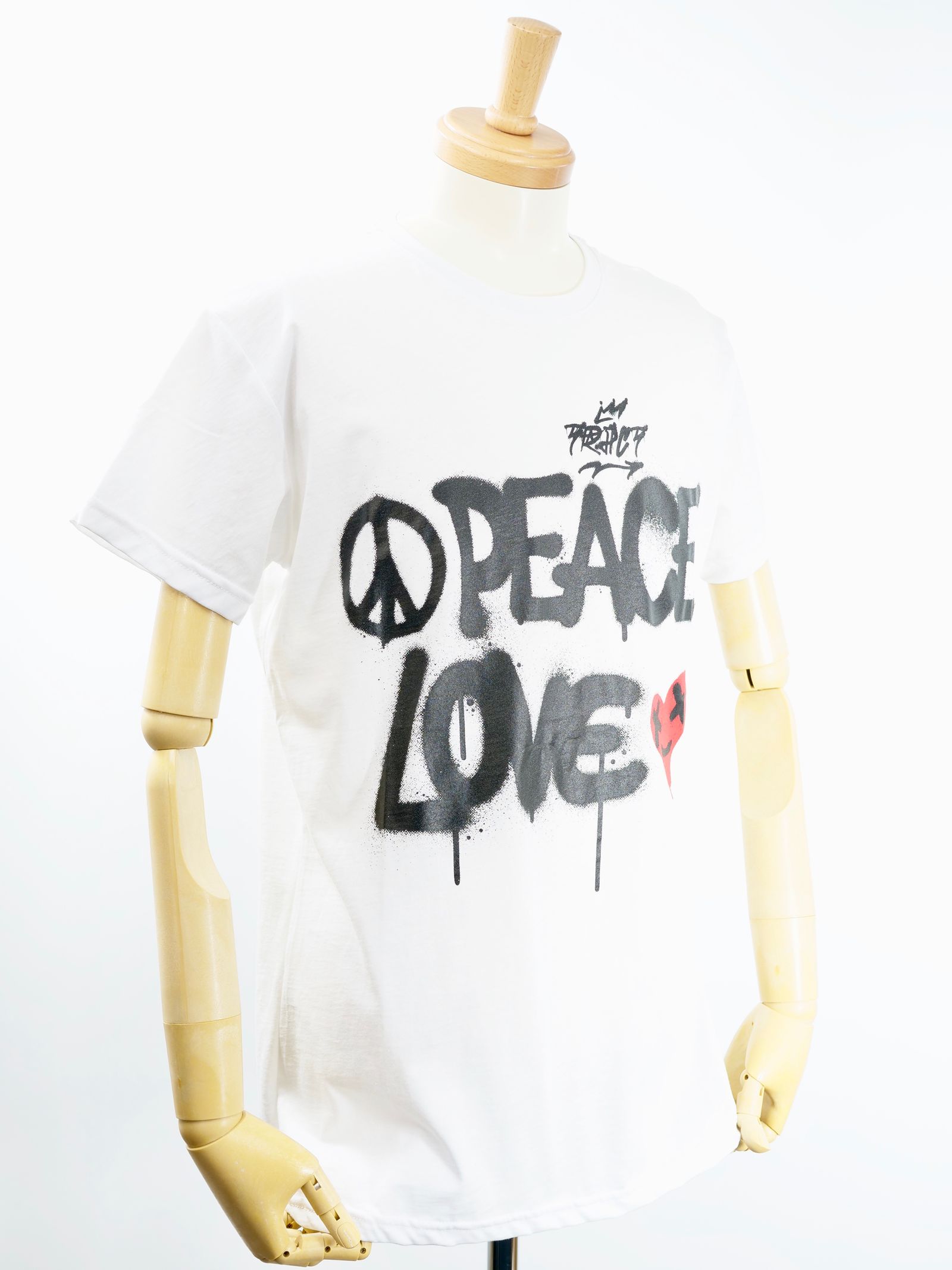 【イタリアのアートブランド】PEACE & LOVE  AIR BRUSH /  Tシャツ / WHITE /  TR204M / AIR BRUSH  / MADE IN ITALY