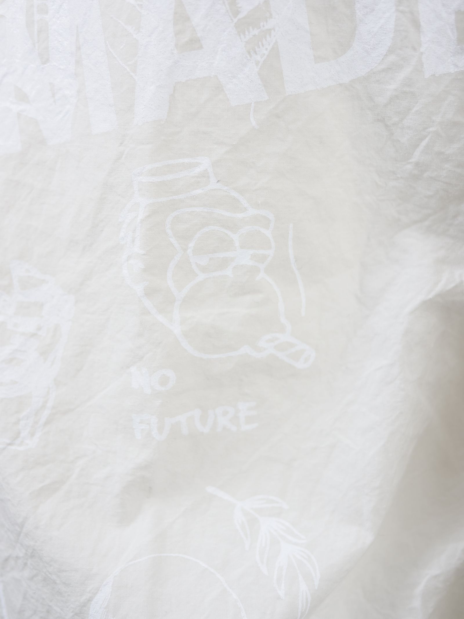ONE-743 MILITARY SHIRTS / ホワイト / 麻混シャツ / ハンドメイドブランド/ 日本製