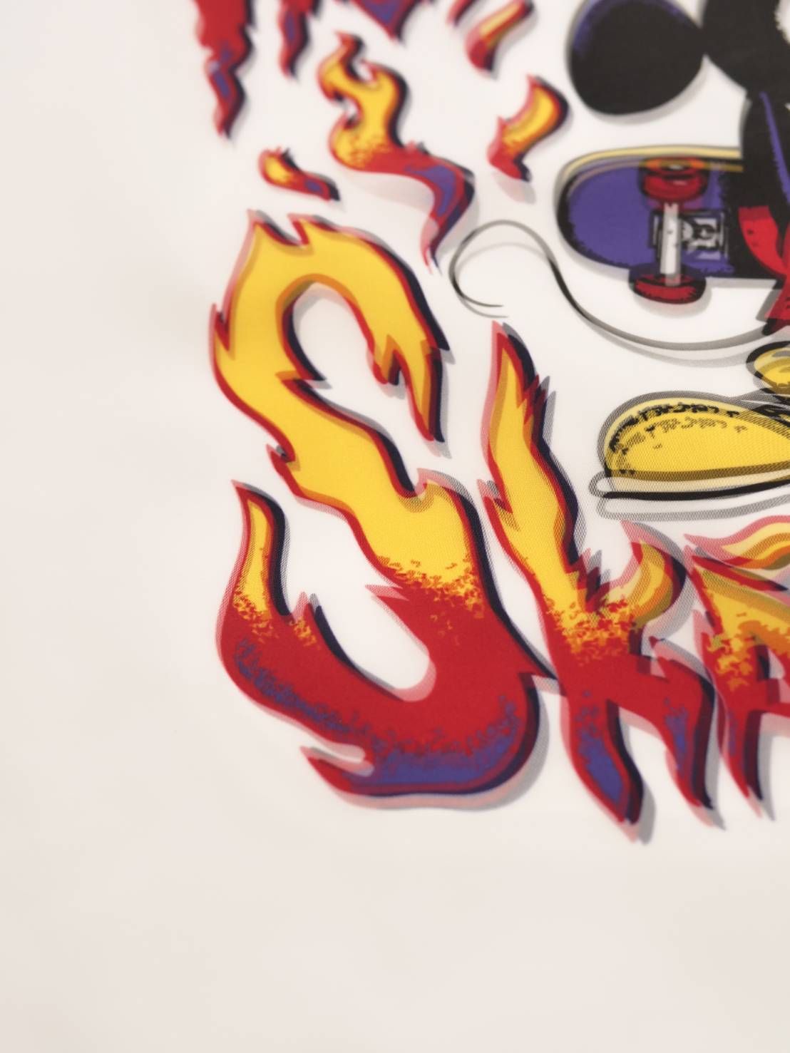 【MAXSIX3Dシリーズ】 SKATE / MICKEY / アートTシャツ / ディズニーライセンス商品 / WHITE / ユニセックス