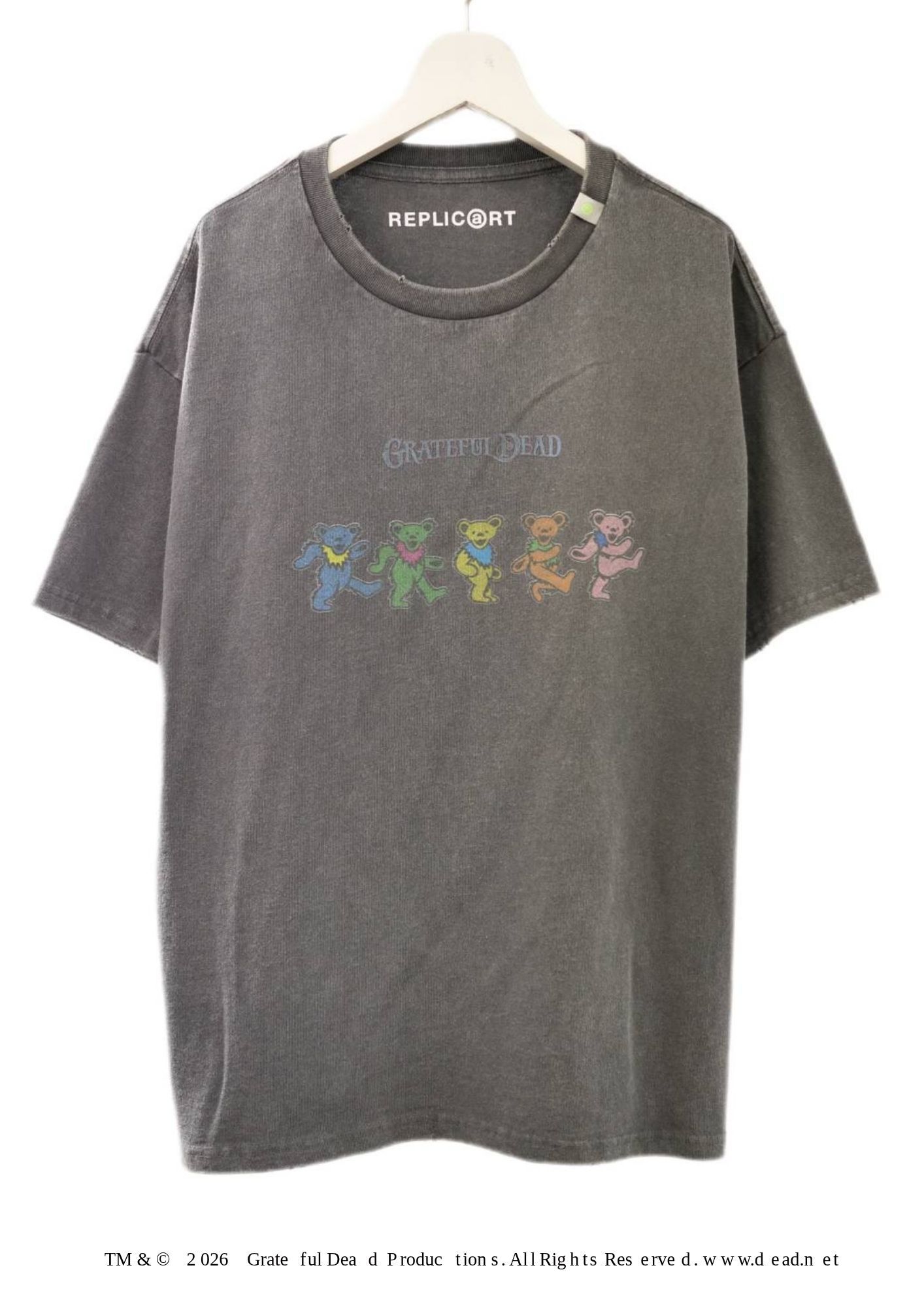 【グレイトフルデッド】 RP-GD-003 / Grateful Dead Tシャツ /  Charcoal / ユニセックス