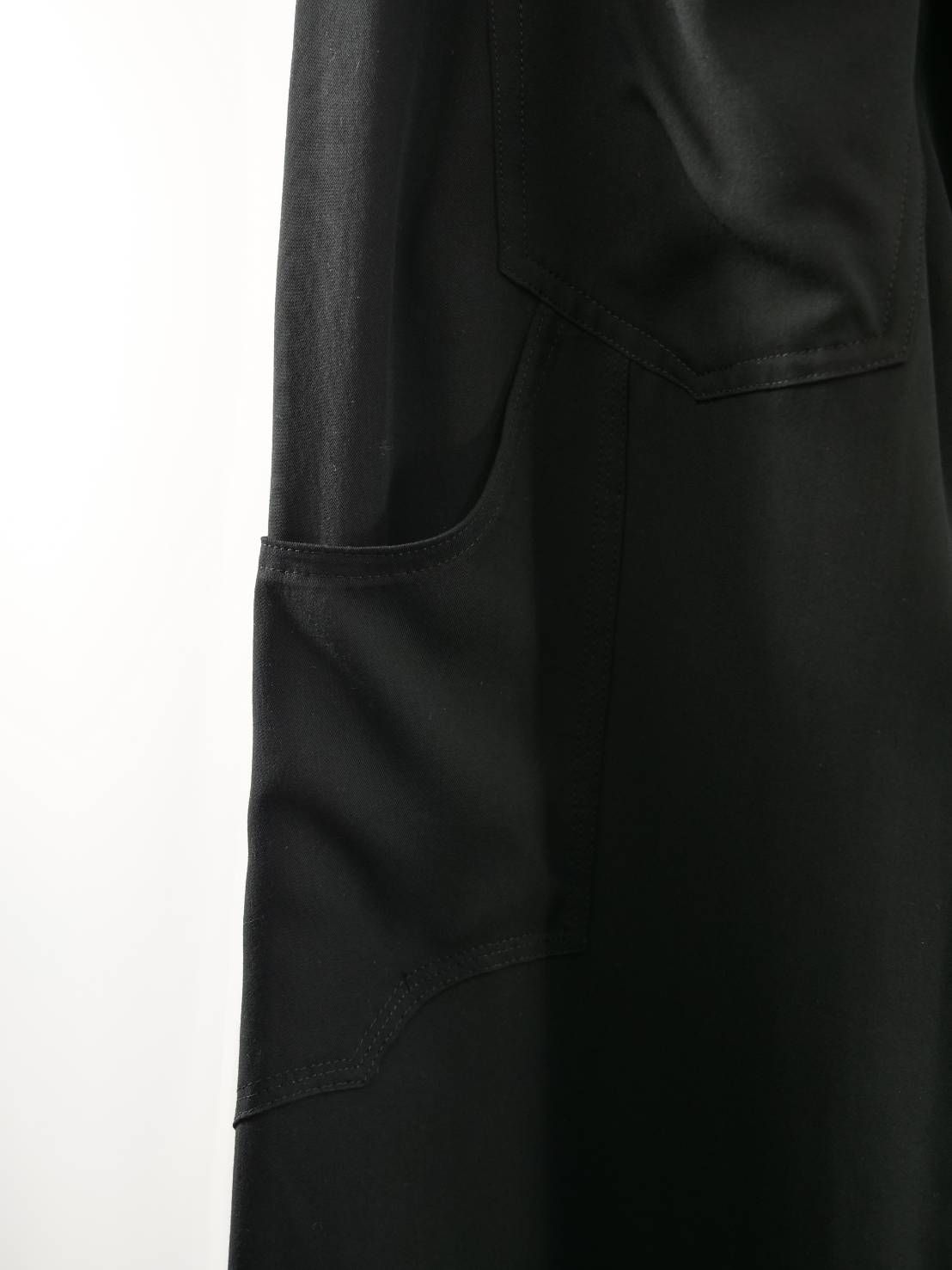 【大人のデザインスラックス】 BLACK / ワイドスラックス / イージーパンツ