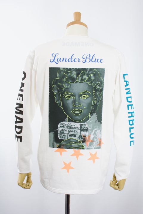 ONEMADE×LANDERBLUE「別注」ONE-710 /  Lサイズ / ロングTシャツ / HAND MADE / MAXSIX /MIKIO SUZUKI