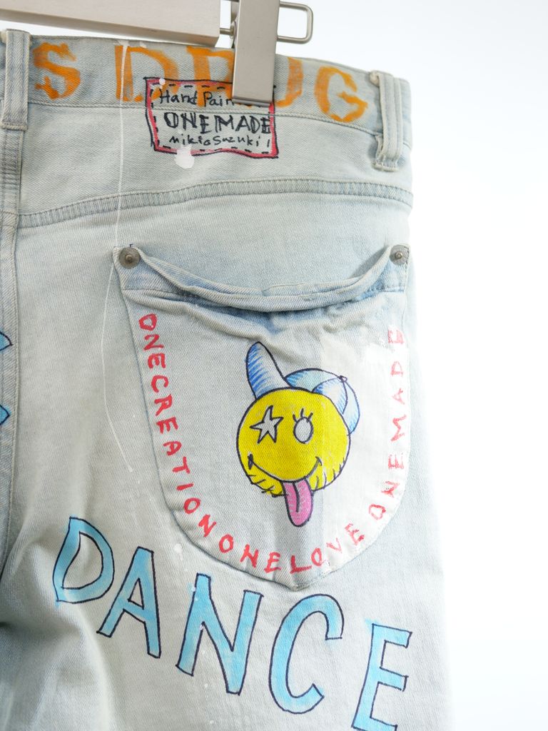 1点物】TOYAMAde.y10a4 どっ ART JEANSペイントデニムジーンズ