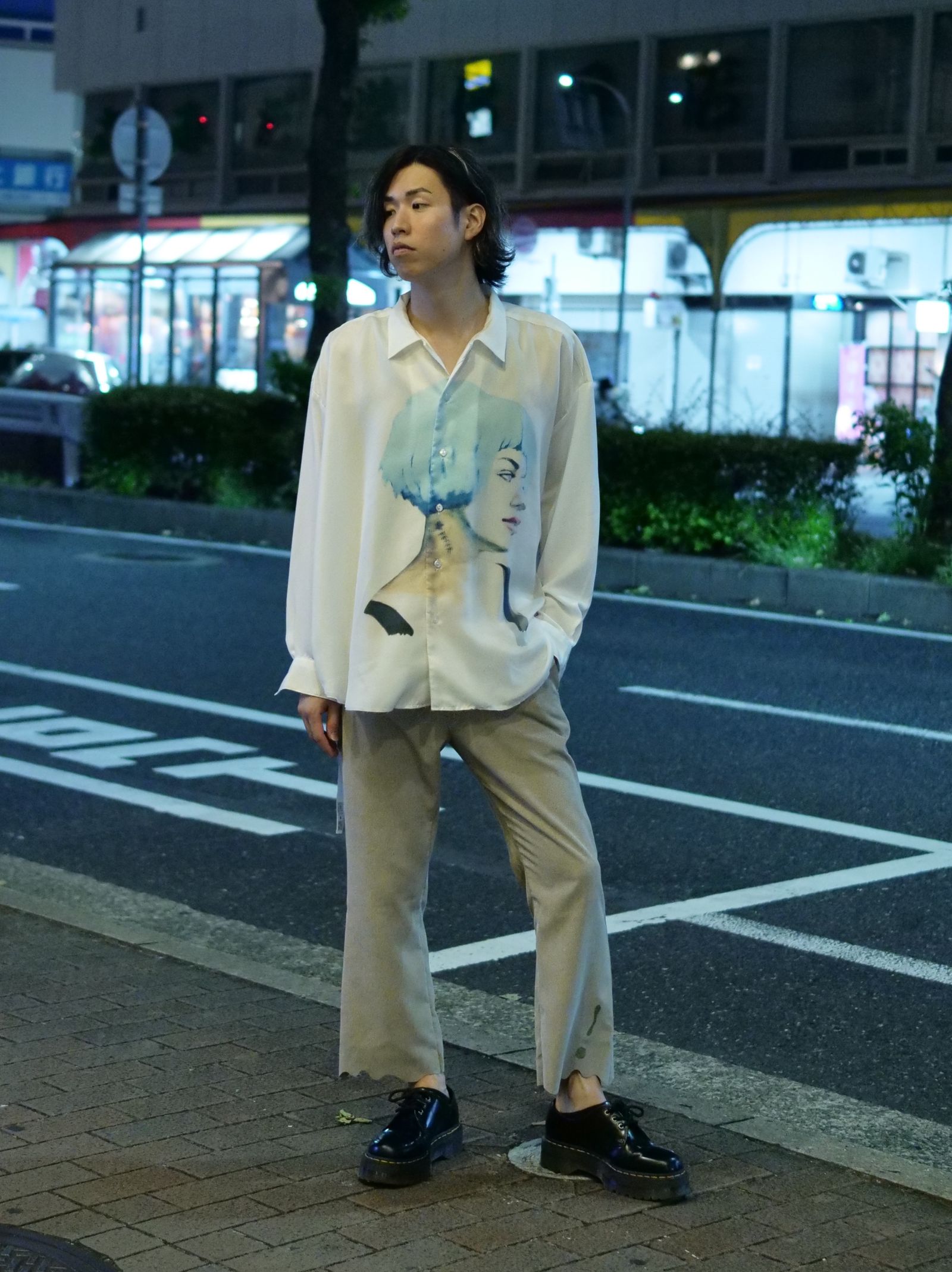 【3Dアート】  アートシャツ /  WHITE/ アートファッション  / トロンプルイユ / オーバーサイズ  / ユニセックス