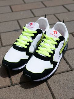 JET-M  / WHT×YEL×BLK /ローカットスニーカー「スウェード×ナイロン×レザーの異素材コンビネーション」
