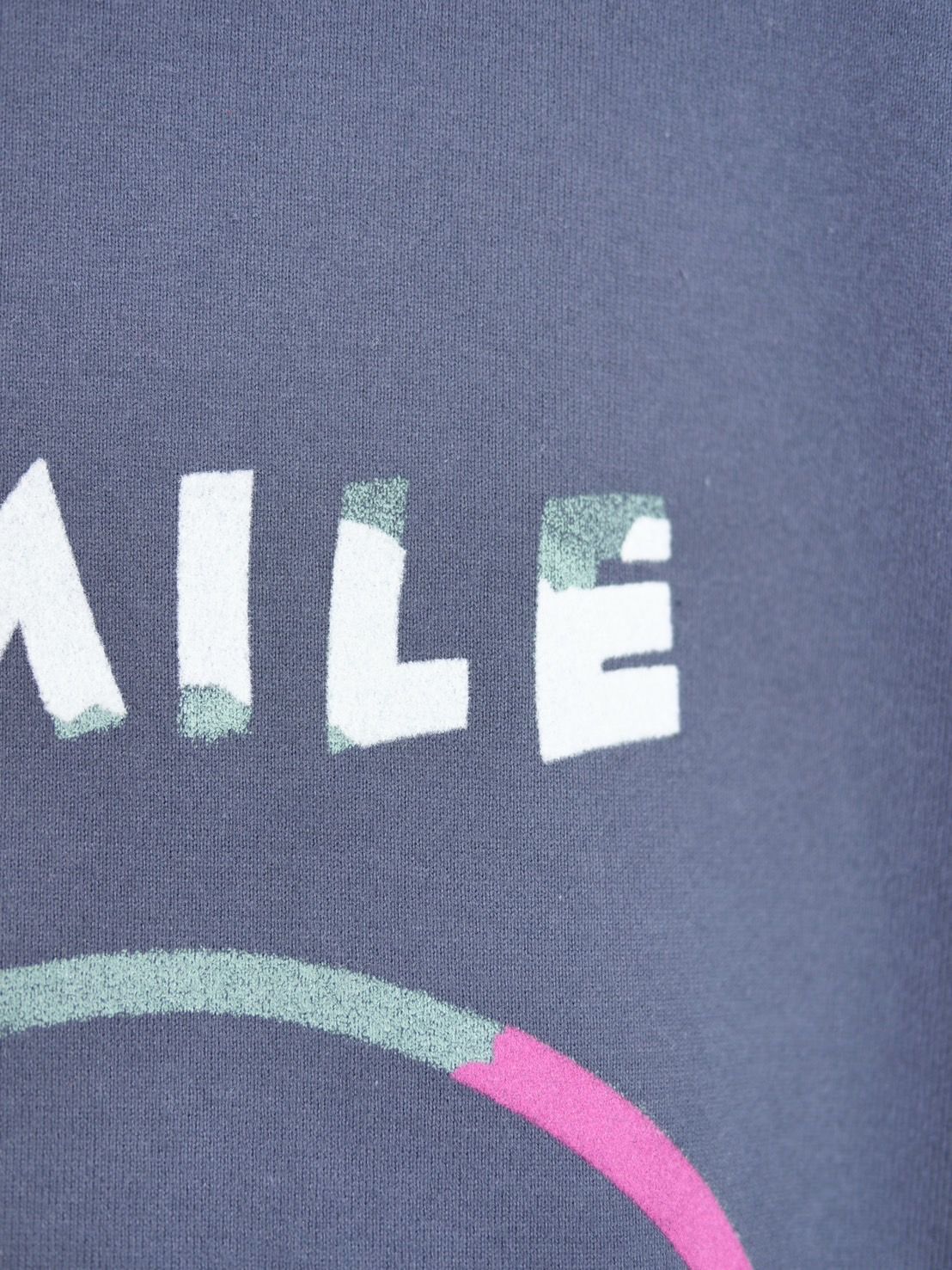 【ニコちゃんTシャツ】現代アート作家が手がけるブランド /ダークグレー /  コットン100％ / MADE IN JAPAN