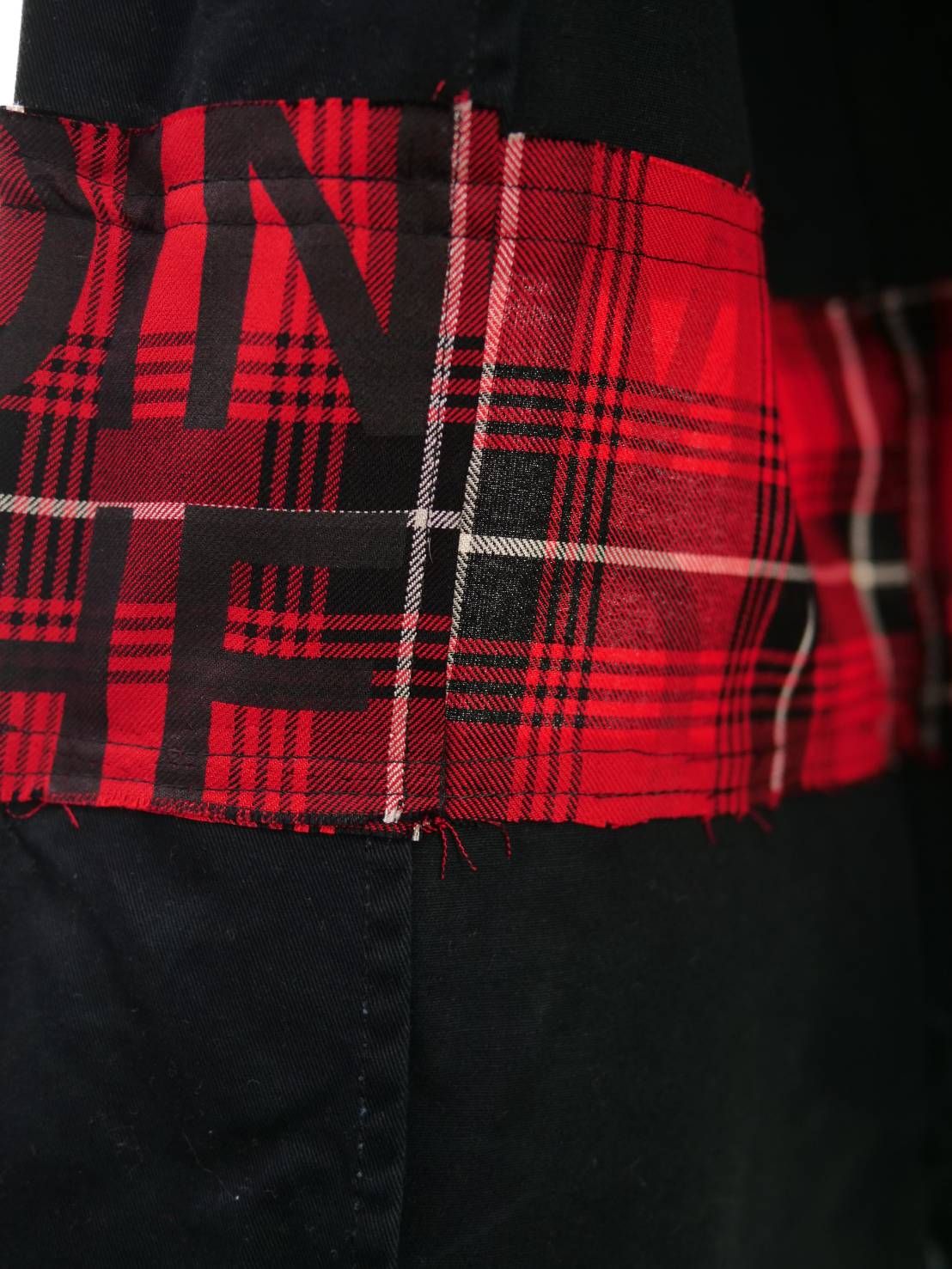 【ONEMADE】 アートミリタリーシャツ｜かご染め×手作業プリントの大人の一着/ BLACK / ユニセックス