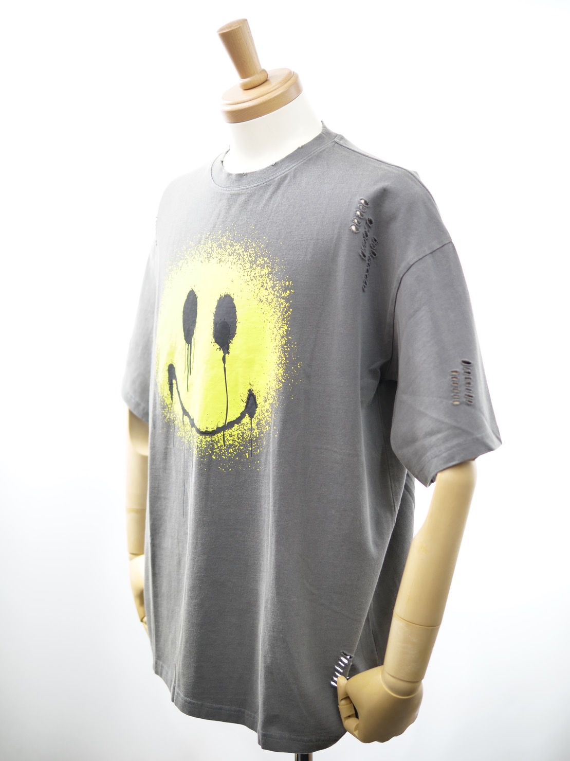 【maxsix x Trick Or Chic】 オーバーサイズTシャツ / ビンテージグレイ / アートTシャツ / オールジェンダー / ユニセックス /