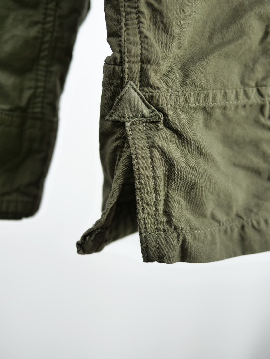 【世界で一枚だけ】 Artミリタリーシャツ / パッチワークシャツ / ユーティリティーシャツ /  KHAKI / カーキ
