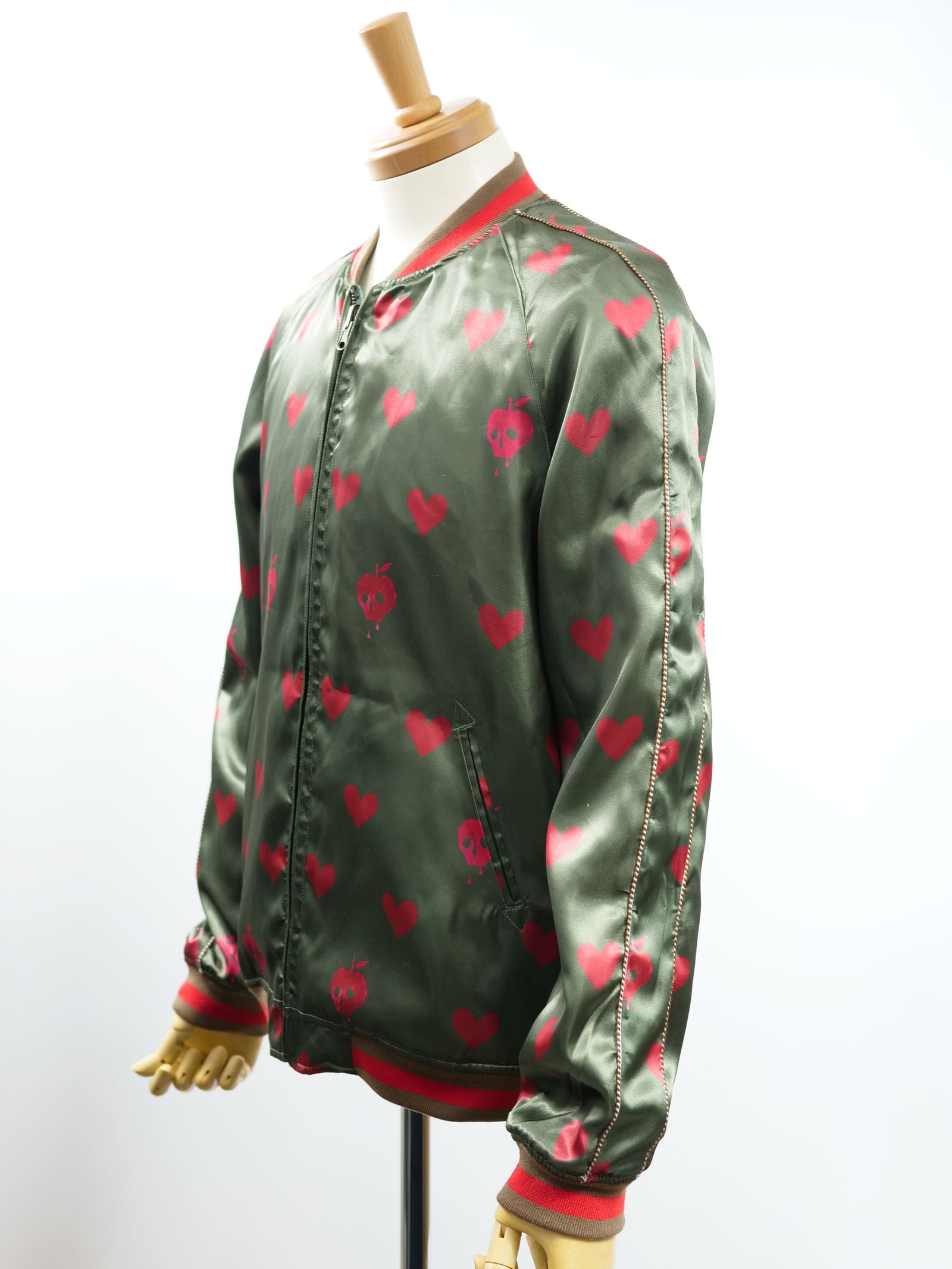 MX-1237 REVERSIBLE SUKAJAN / APPLE SKULL / リバーシブルスカジャン / パラシュート素材