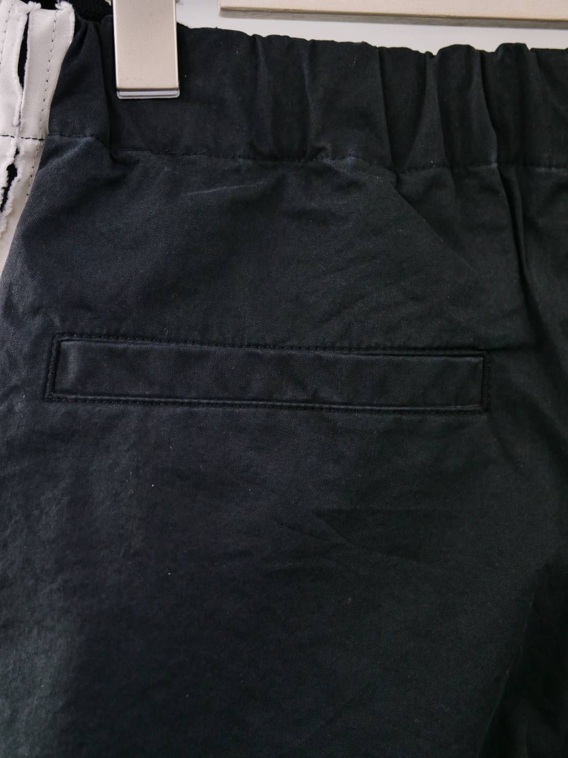 【フレアトラックパンツ】 FRAYED TAPE PANTS / BLACK / 高密度コットン / 2タック / イージーパンツ