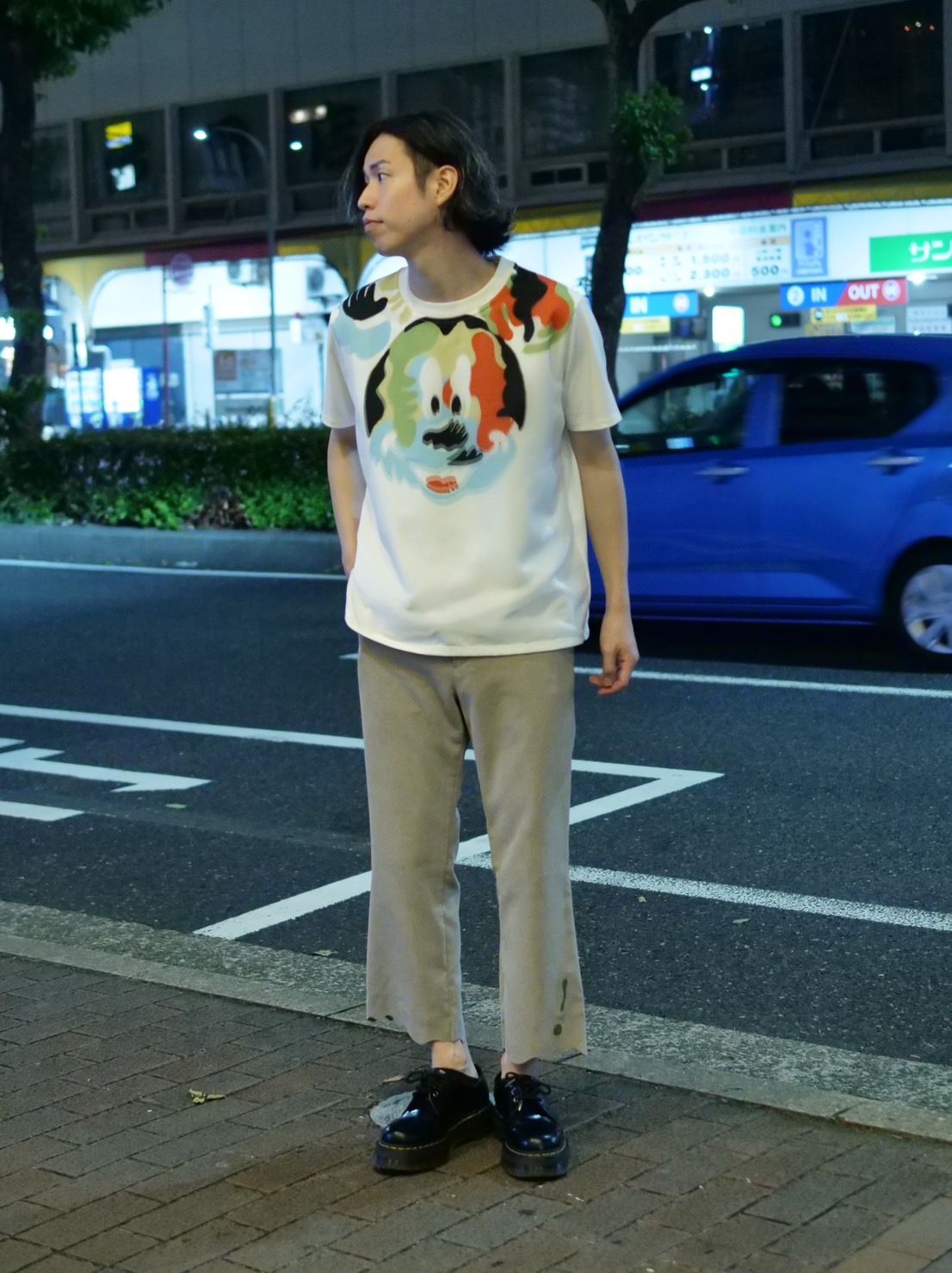 【MAXSIX3Dシリーズ】  CAMOUFLAGE / MICKEY / アートTシャツ / ディズニーライセンス商品  / WHITE / ユニセックス