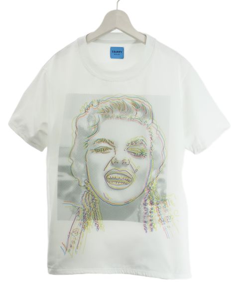 【3DアートTシャツ】 T-Shirt MONROE SINGS MX-1410 / マリリンモンローモチーフ / アートブランド / Art Tシャツ / WHITE / トロンプルイユファッション /ユニセックス