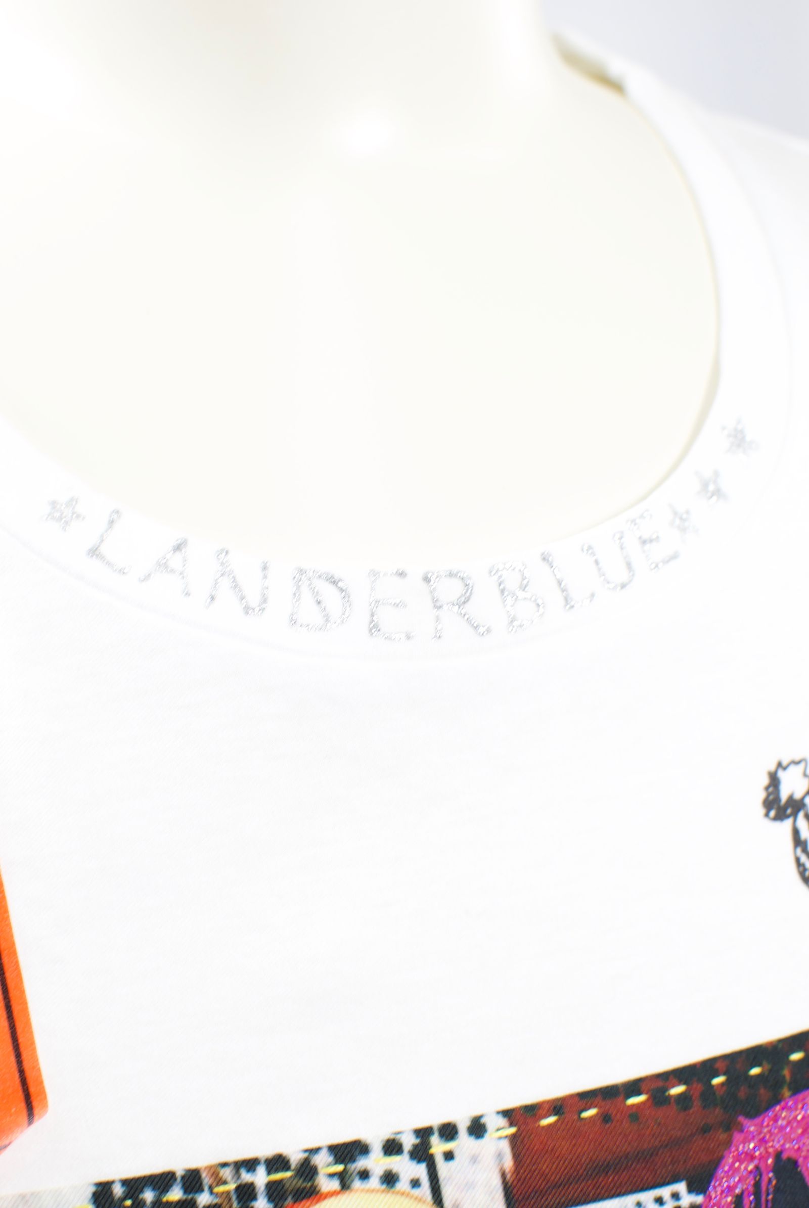 ONE-694 ZULUCKY  50サイズ / ハンドメイド / LANDER BLUE 別注モデル  / 1点もの /アートTシャツ