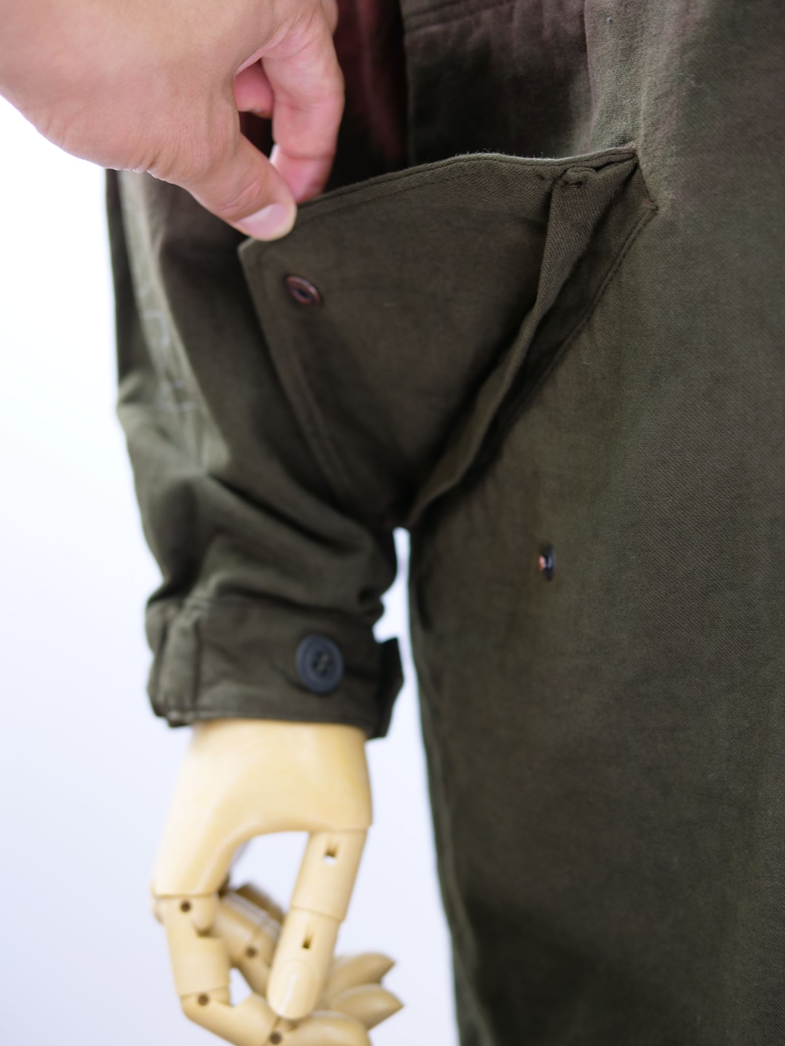 ONE820 / MODSCOAT / UNISEX / ユニセックス / ヴィンテージカーキ / ハンドメイド / タイダイ染め / 手染めモッズコート / HAND MADE / アートブランド