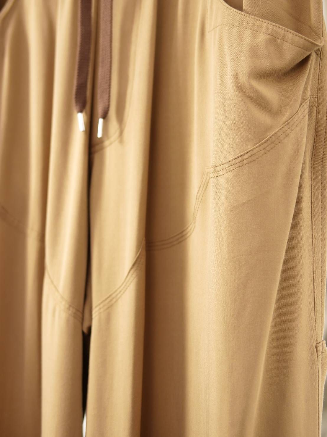 【大人のデザインスラックス】 CAMEL / ワイドスラックス / イージーパンツ