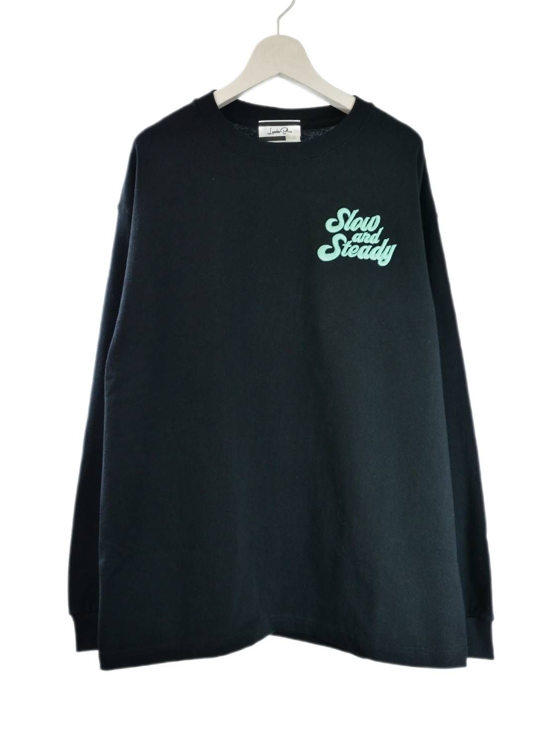 【3D刺繍】LANDER BLUE オリジナル / 長袖T刺繍Tシャツ / 高品質な厚手Tシャツ / 9オンス / ビックシルエット / ヘビーウェイトTシャツ / ヘビーオンスTシャツ