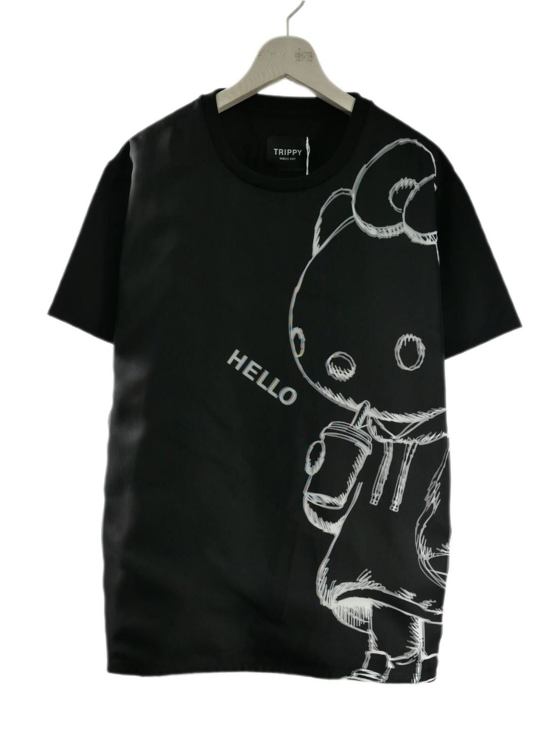 【3Dハローキティデザイン】TR-095 アートTシャツ / サンリオコラボ /BLACK / ユニセックス