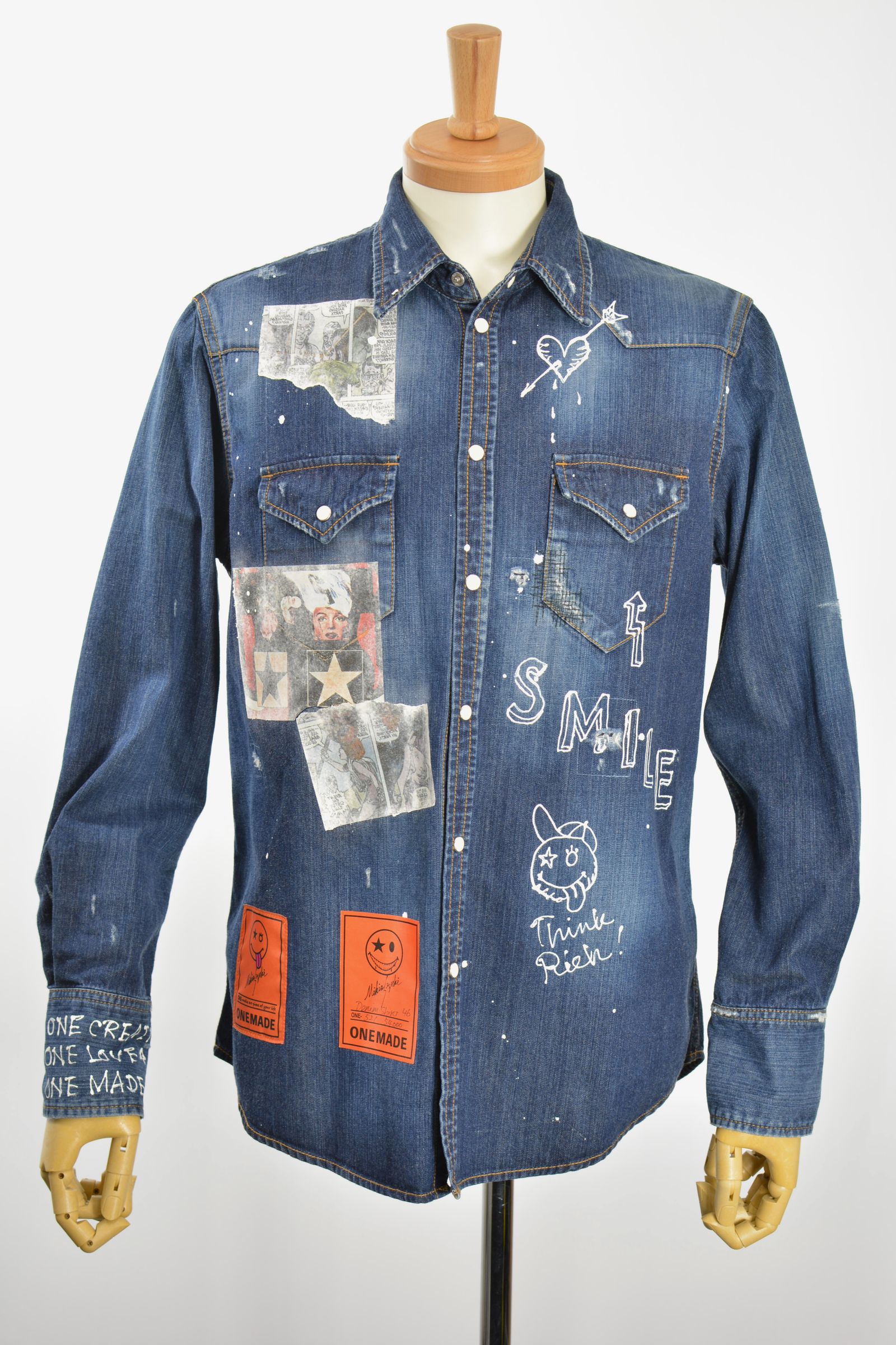 ONE MADE - ONE-521 DENIM SHIRT / デニムシャツ / Hand Made