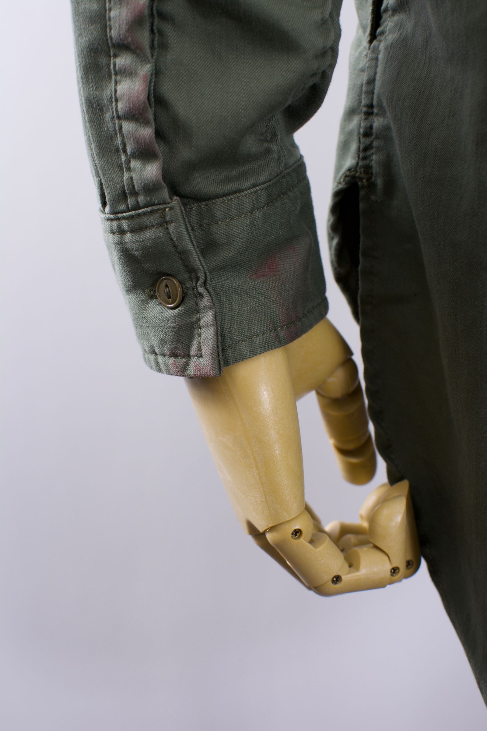 ONE-512 Long Military Shirt / ミリタリーシャツ / Hand Made / ハンドメイド / Dog / ハンドペイント