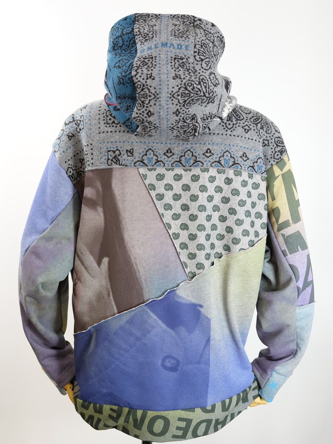 【異素材を組み合わせた逸品】ONE-1009 / HOODED BLOUSON / レイヤードZIPパーカー
