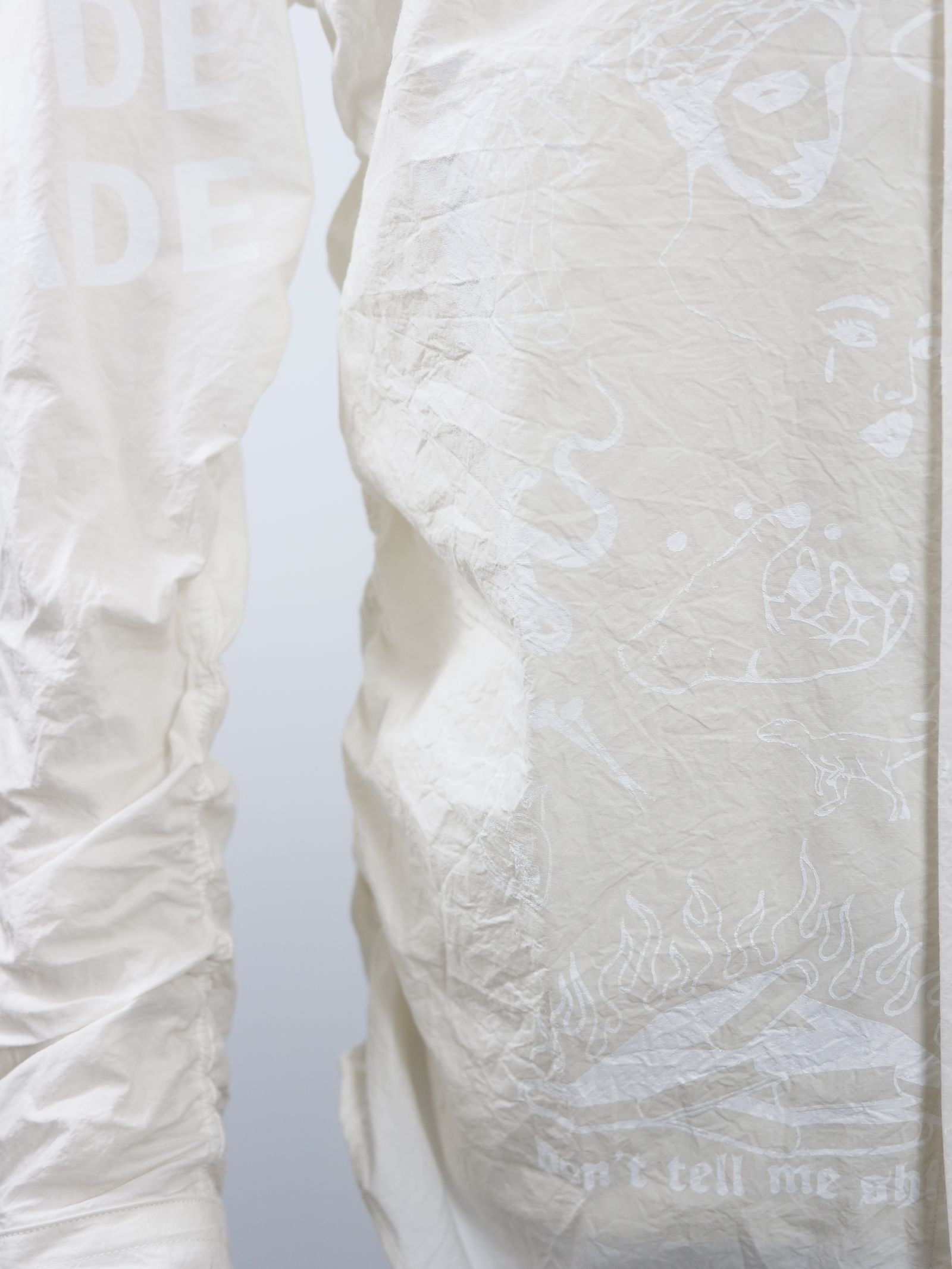 ONE-743 MILITARY SHIRTS / ホワイト / 麻混シャツ / ハンドメイドブランド/ 日本製