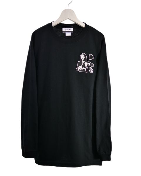 【豪華な刺繍】LANDER BLUE オリジナル / 長袖Tシャツ / ロングTシャツ / BLACK / ブラック / 刺繍 / 1ポイント / ユニセックス