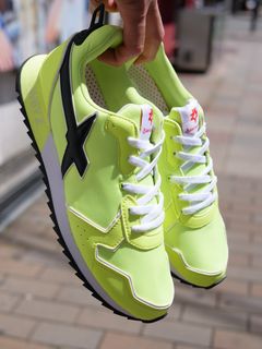 JET-M / NEON YELLOW /ローカットスニーカー「スウェード×ナイロン×レザーの異素材コンビネーション」