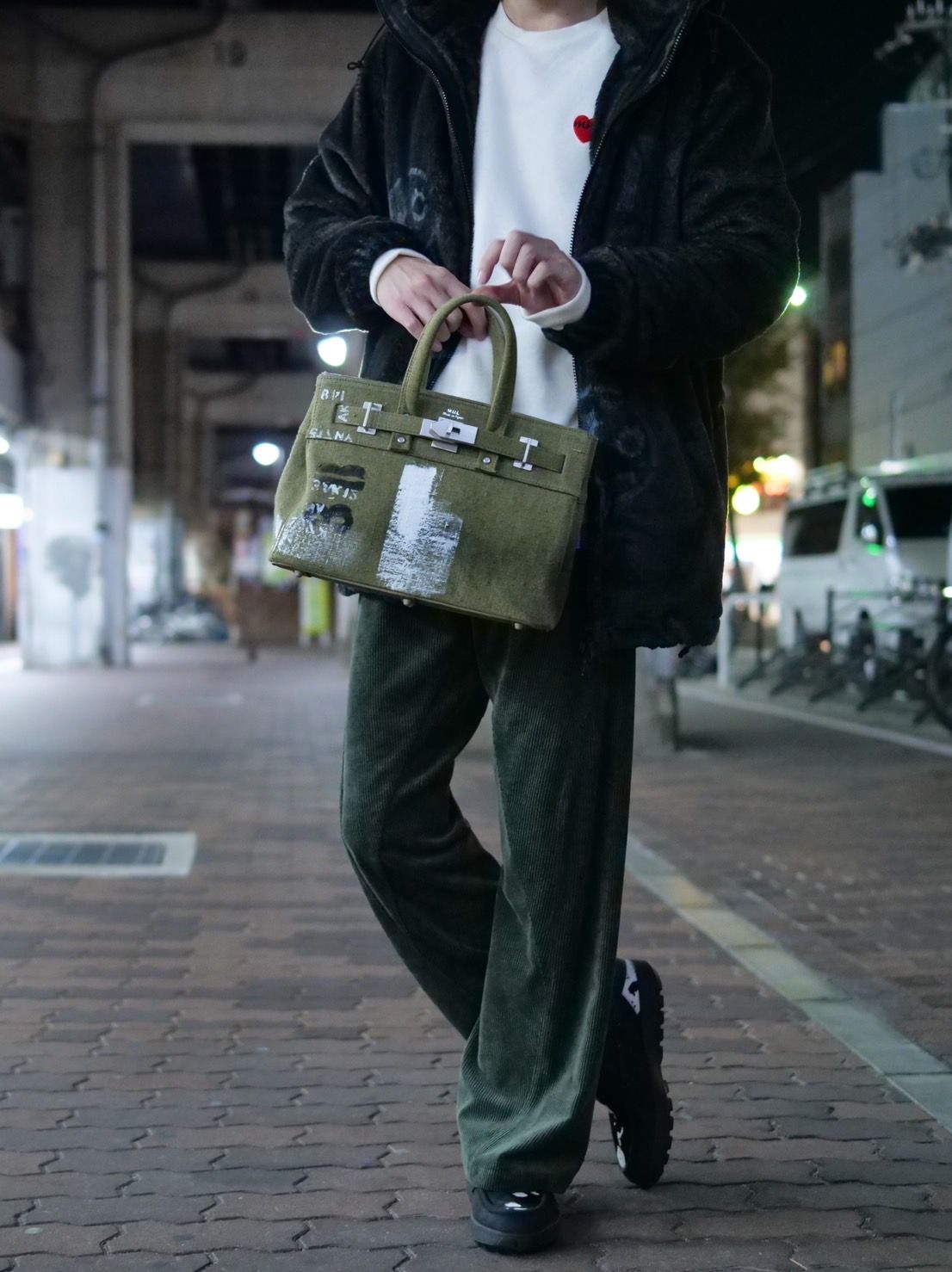 【コーデュロイパンツ】立体裁断パンツ / CORDUROY/ カーキ / Made In Japan / 日本製 / 国産