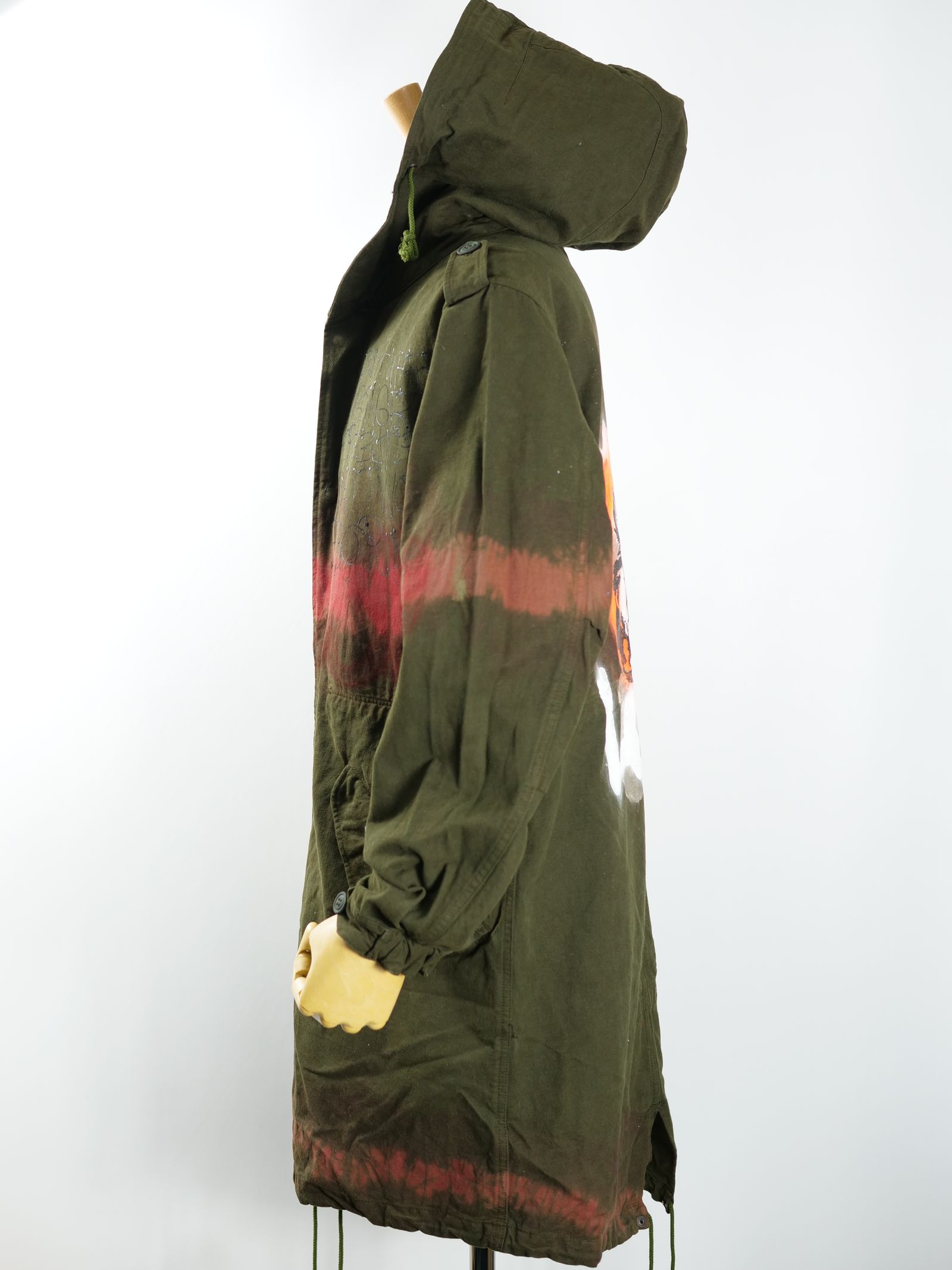 【世界で一枚だけ】 MODSCOAT / UNISEX / ユニセックス / ヴィンテージカーキ / ハンドメイド / タイダイ染め / 手染めモッズコート / HAND MADE / アートブランド
