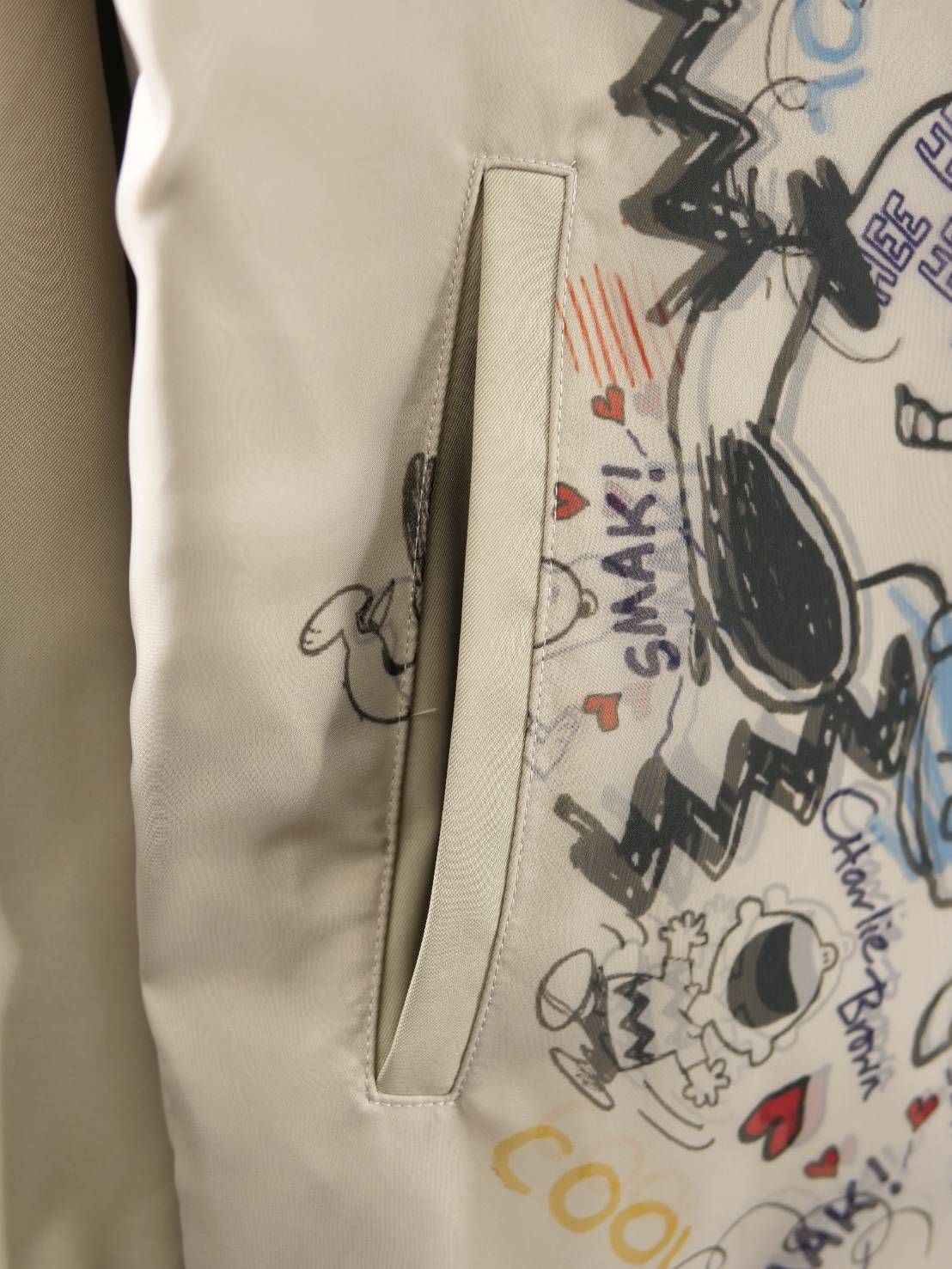 【スヌーピーシリーズ】 TR-014 / コーチジャケット / PEANUTS / SNOOPY / ライセンス商品 / 3Dアート / スヌーピーデザイン / BEIGE / UNISEX