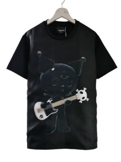 【3Dクロミ デザイン】TR-097“BLACK KUROMI“ アートTシャツ / サンリオ / BLACK / WHITE/ ユニセックス