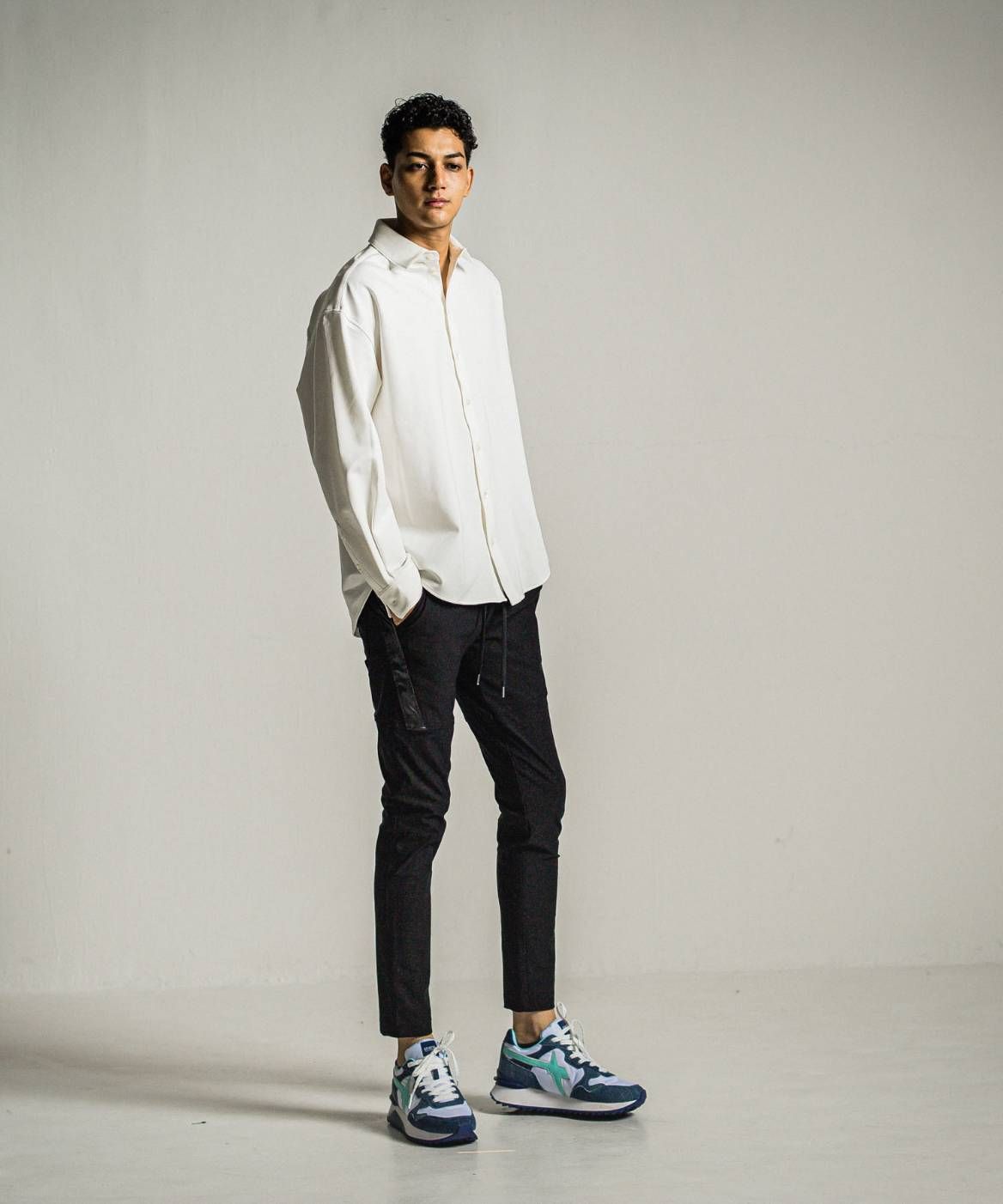 【コラボスニーカー】 W6YZ×RESOUNDCLOTHING / デニムスニーカー / ローカット / YAK-M RESOUND CLOTHING / JEANS-WHITE-TIFFANY【40-1C16】
