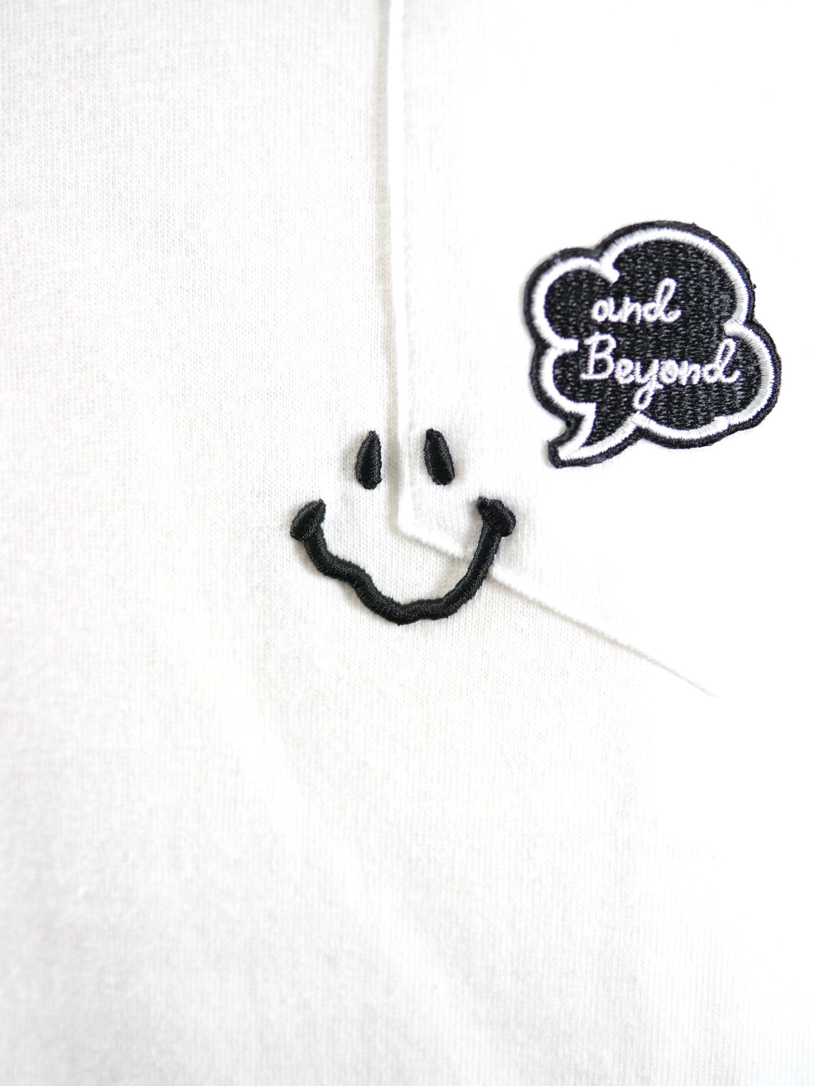 【3D刺繍】LANDER BLUE オリジナル /WHITE / ホワイト / ニコちゃん刺繍 / ビックシルエット / 1ポケTシャツ