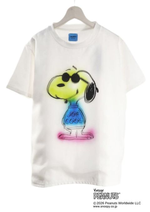【PEANUTS SNOOPY】 TR-055 / スヌーピー3DプリントTシャツ/ WHITE / UNISEX