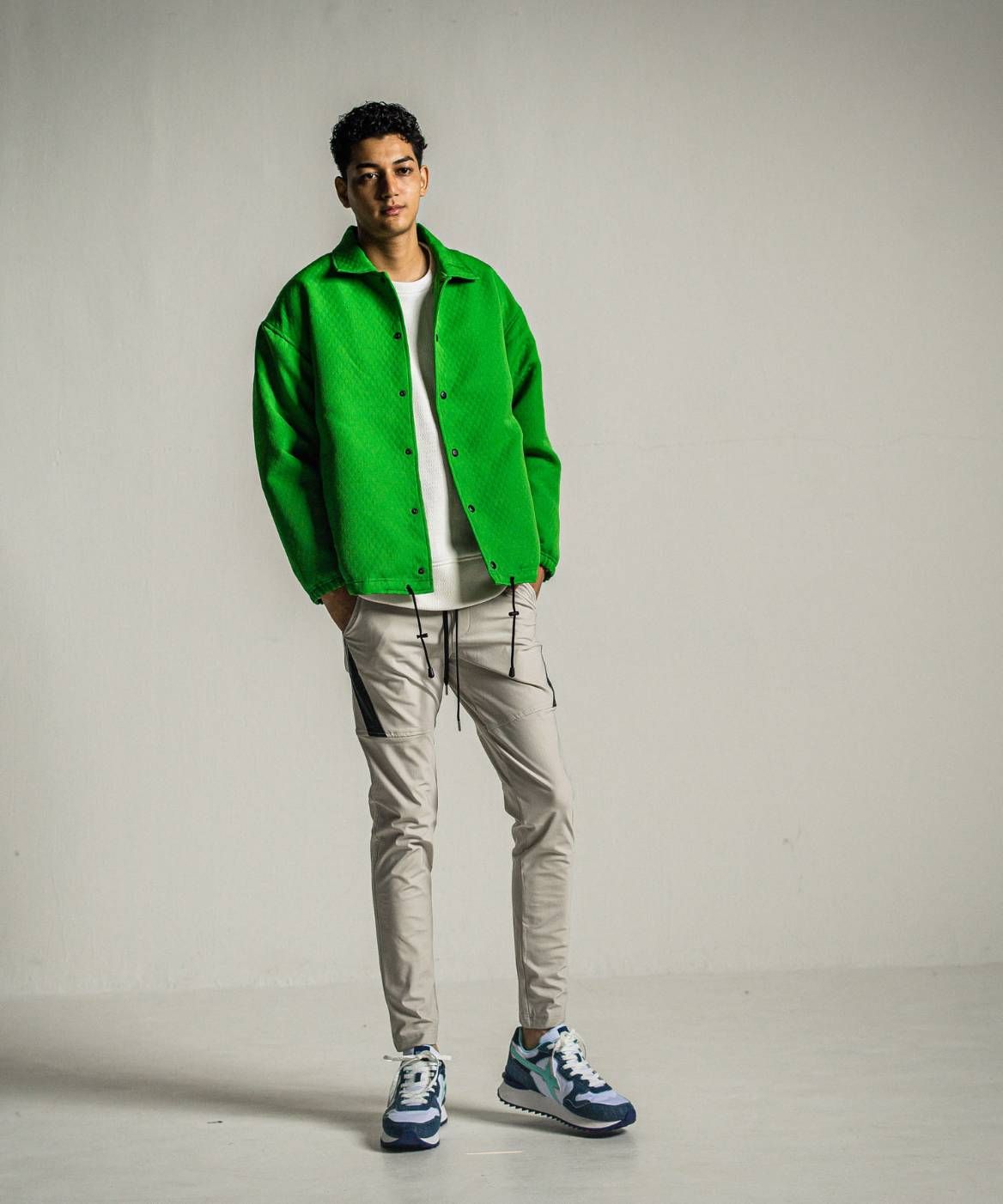 【コラボスニーカー】 W6YZ×RESOUNDCLOTHING / デニムスニーカー / ローカット / YAK-M RESOUND CLOTHING / JEANS-WHITE-TIFFANY【40-1C16】