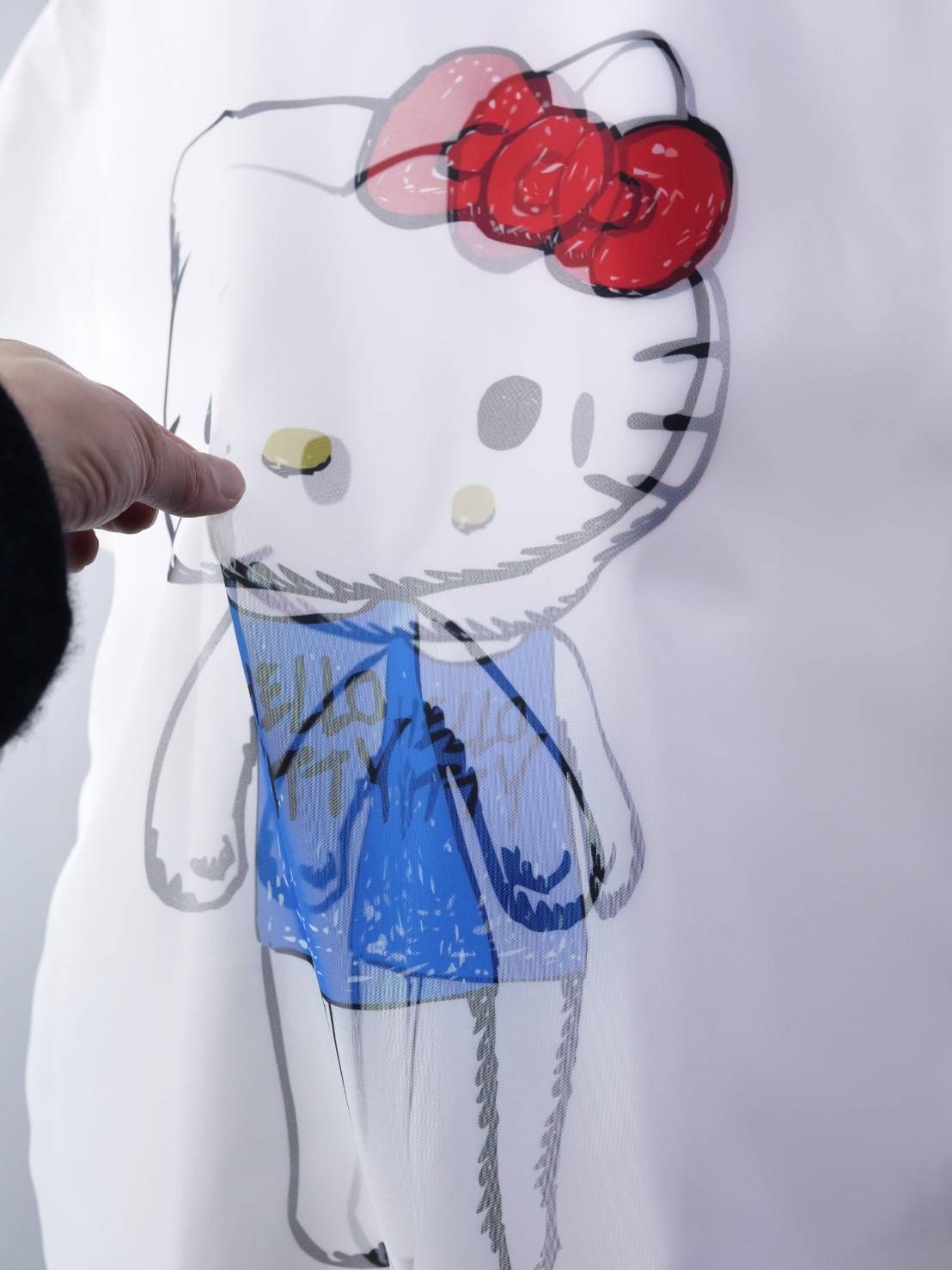 【3Dハローキティデザイン】TR-094 アートTシャツ / サンリオコラボ / WHITE / ユニセックス