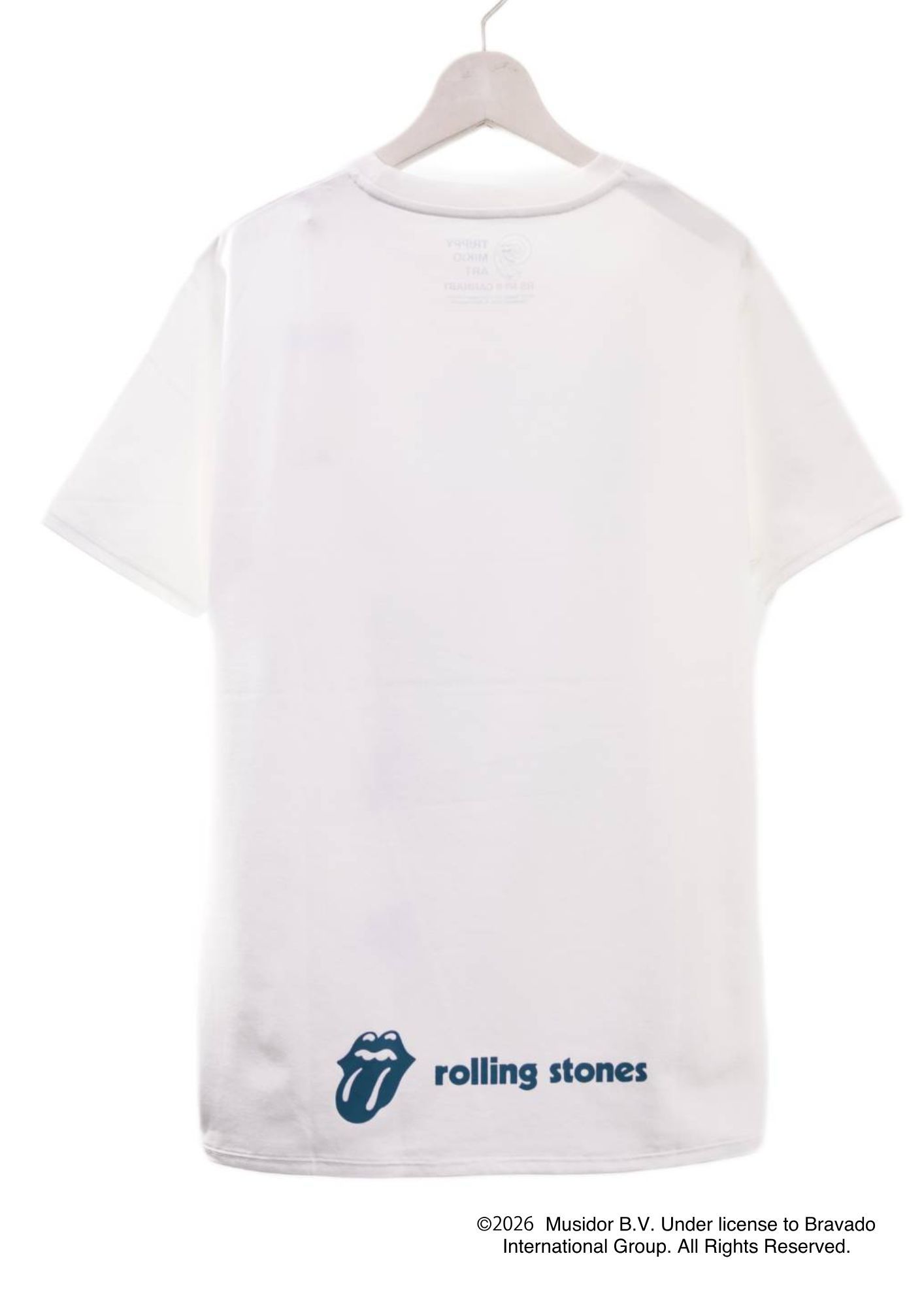 【The Rolling Stone】 RS No.9 CARNABYコラボレーション /TR-134  RE LIP&TONG INK 3DTシャツ/ WHITE/ ユニセックス