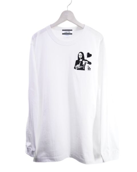 【豪華な刺繍】LANDER BLUE オリジナル / 長袖Tシャツ / ロングTシャツ / WHITE / ホワイト / 刺繍 / 1ポイント / ユニセックス