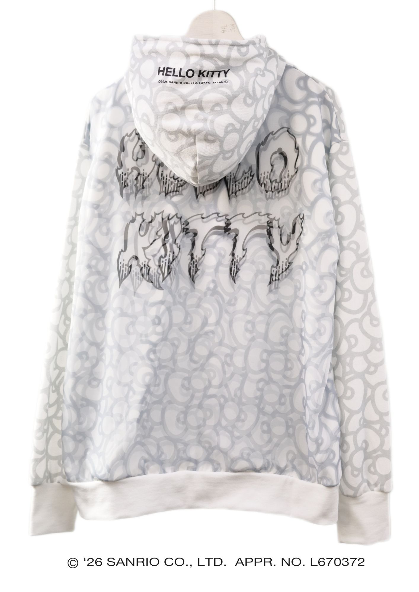 【HELLO KITTY×TRIPPY MIKIO ART】 TR-162 / ZIPパーカー / サンリオ / WHITE / ユニセックス