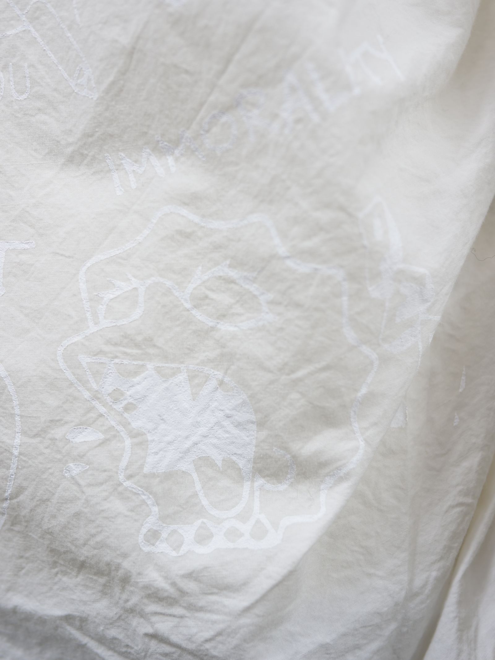 ONE-743 MILITARY SHIRTS / ホワイト / 麻混シャツ / ハンドメイドブランド/ 日本製