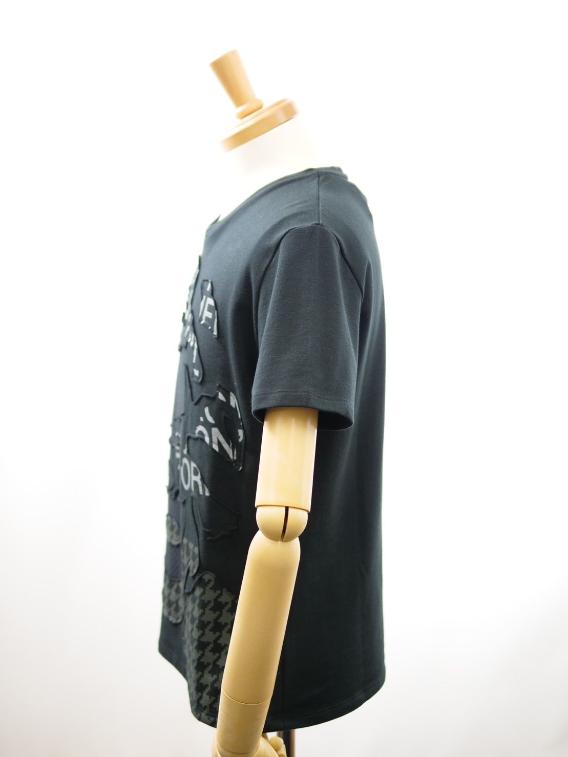 【パッチワークで表現】 Art Tシャツ / BLACK / ハンドメイド / アートTシャツ