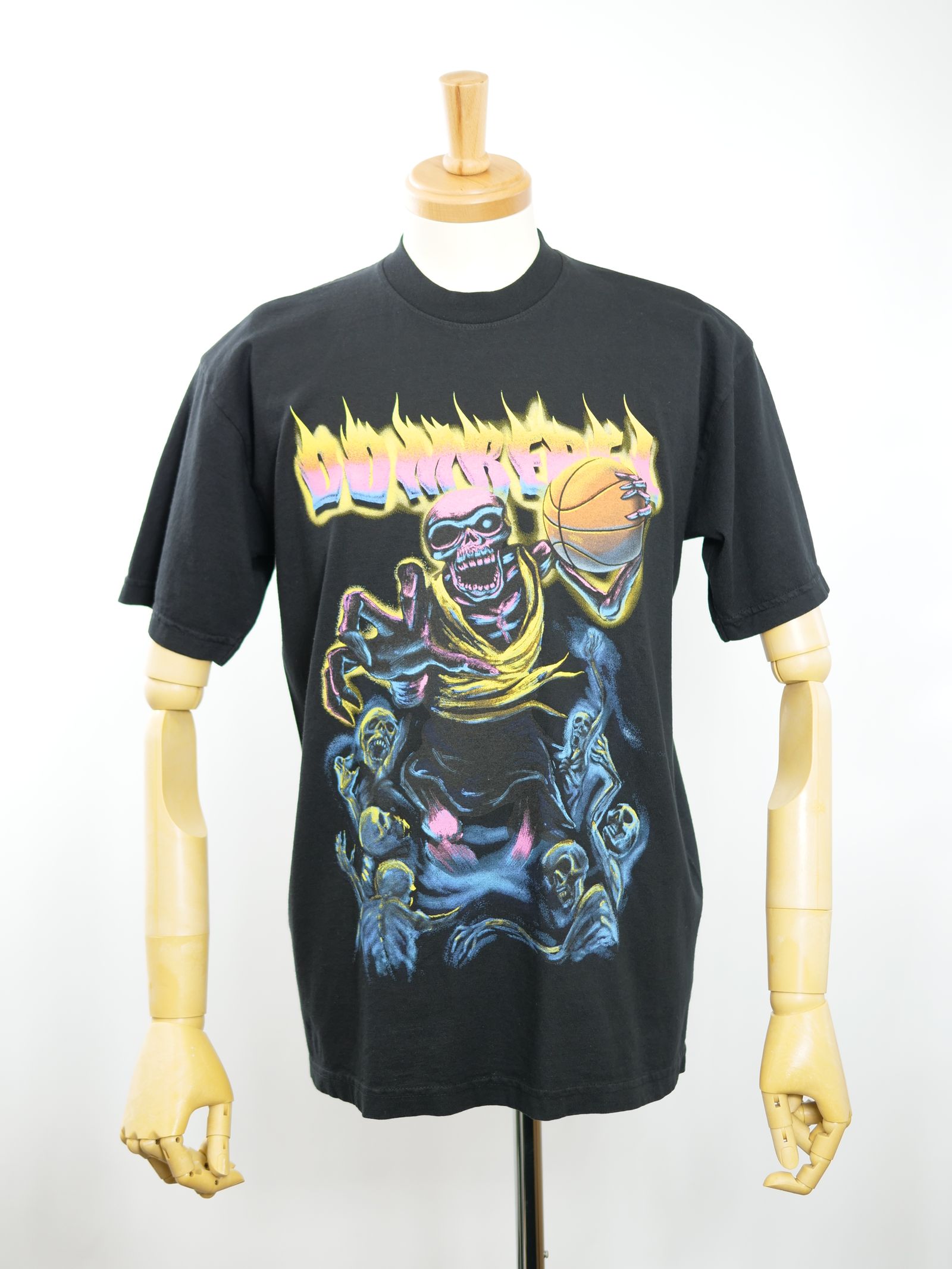 BASKET BONES BOX T SHIRT /  BLACK / オーバーサイズ / USA産コットン / ヘビーオンス /厚手
