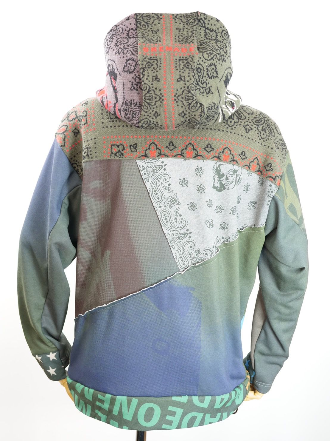 【異素材を組み合わせた逸品】ONE-1009 / HOODED BLOUSON / レイヤードZIPパーカー