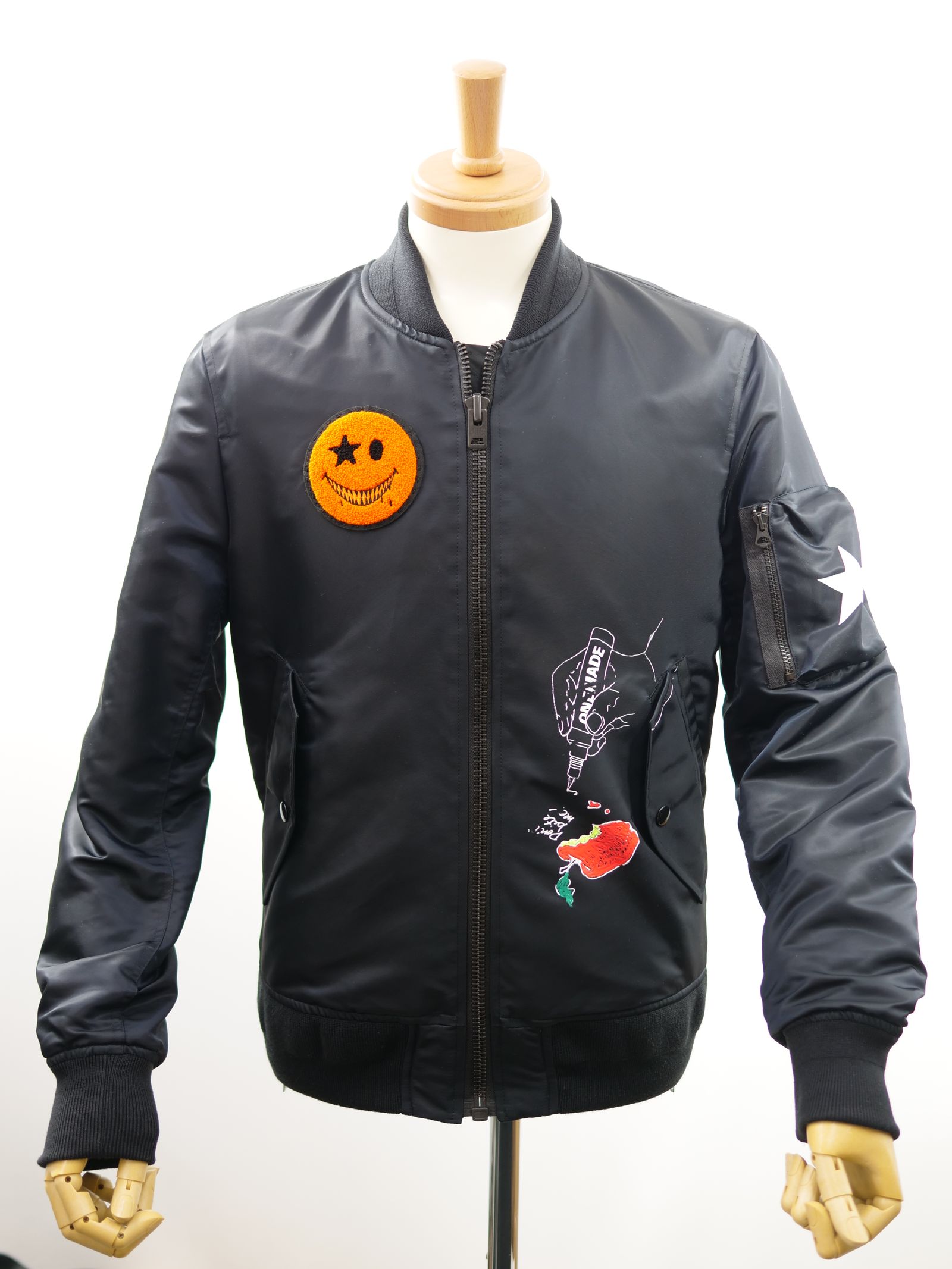 ONEMADE / LANDERBLUE別注 / 48サイズ(M〜L) / MA1 /リバーシブル / ハンドメイド/ MADE IN JAPAN
