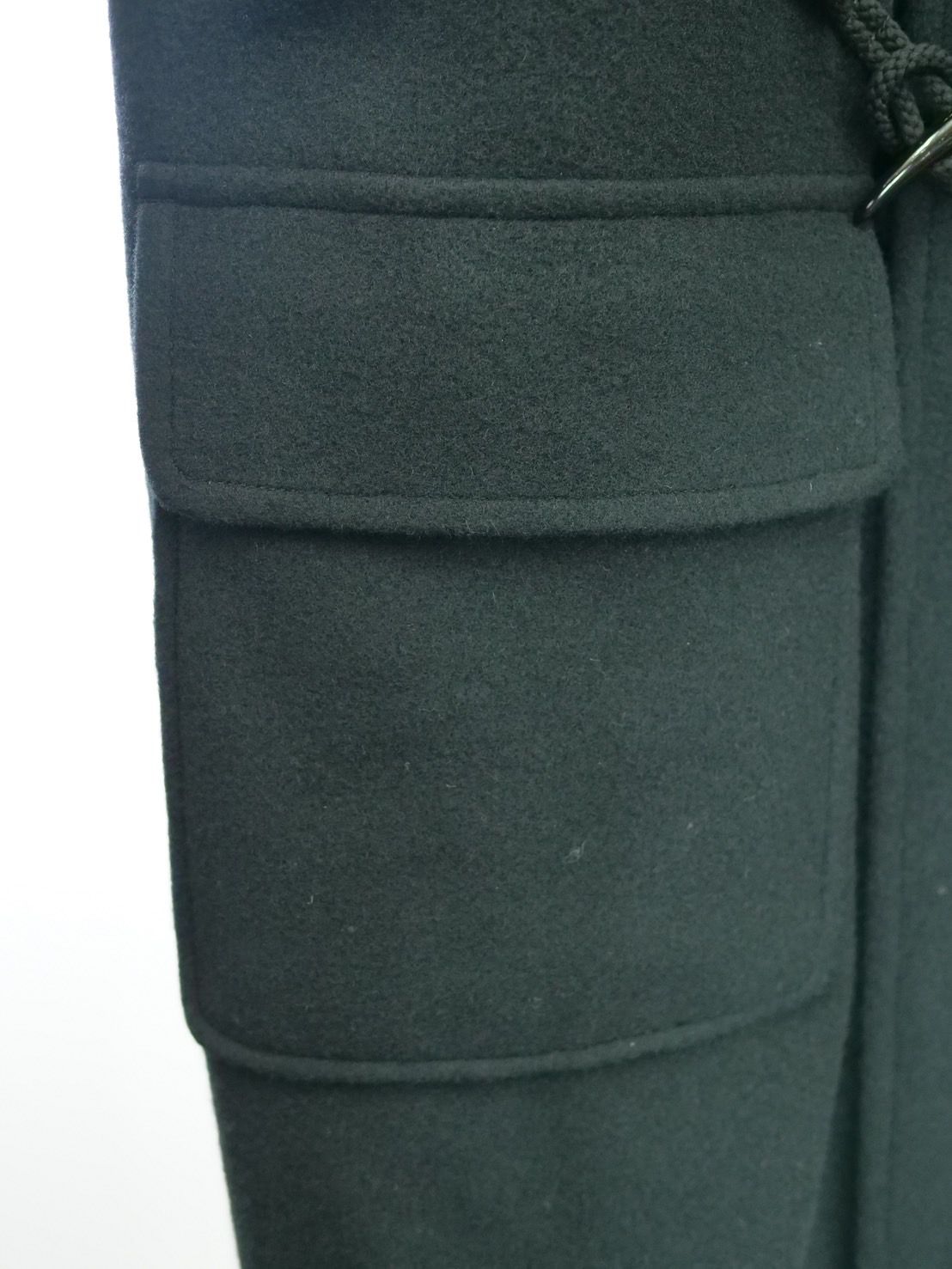 【WOOL混紡コート】ハイネックダッフルコート / メルトン生地 / オーバーサイズコート / BLACK