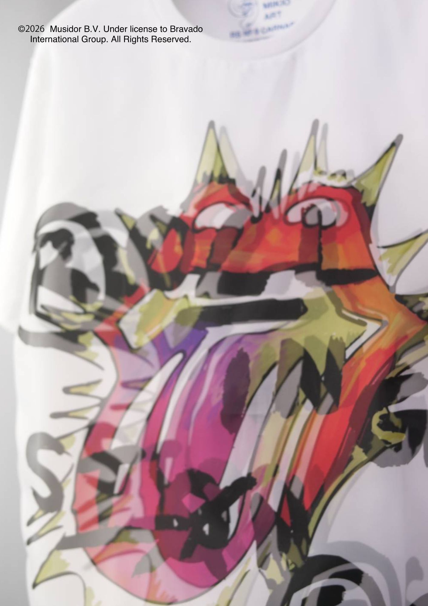 【The Rolling Stone】 RS No.9 CARNABYコラボレーション /TR-137 RS LIP&TONG ILLUST   3DTシャツ / WHITE / ユニセックス